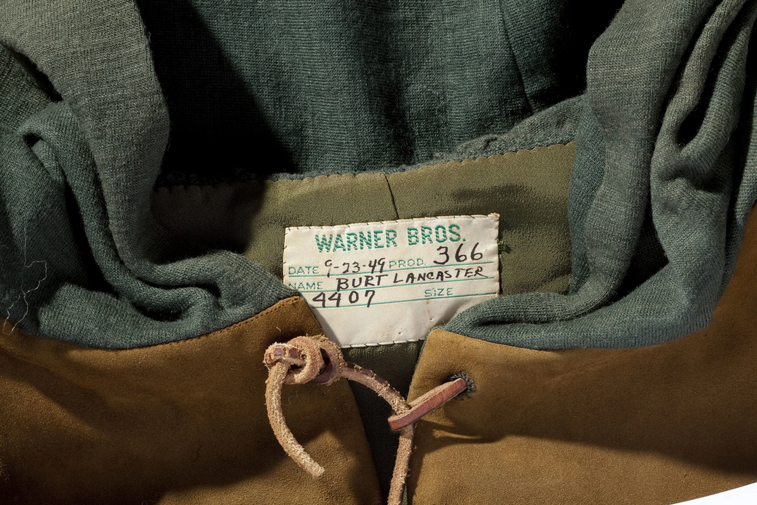 Detail, Burt Lancaster costume, "The Flame and the Arrow" 1950