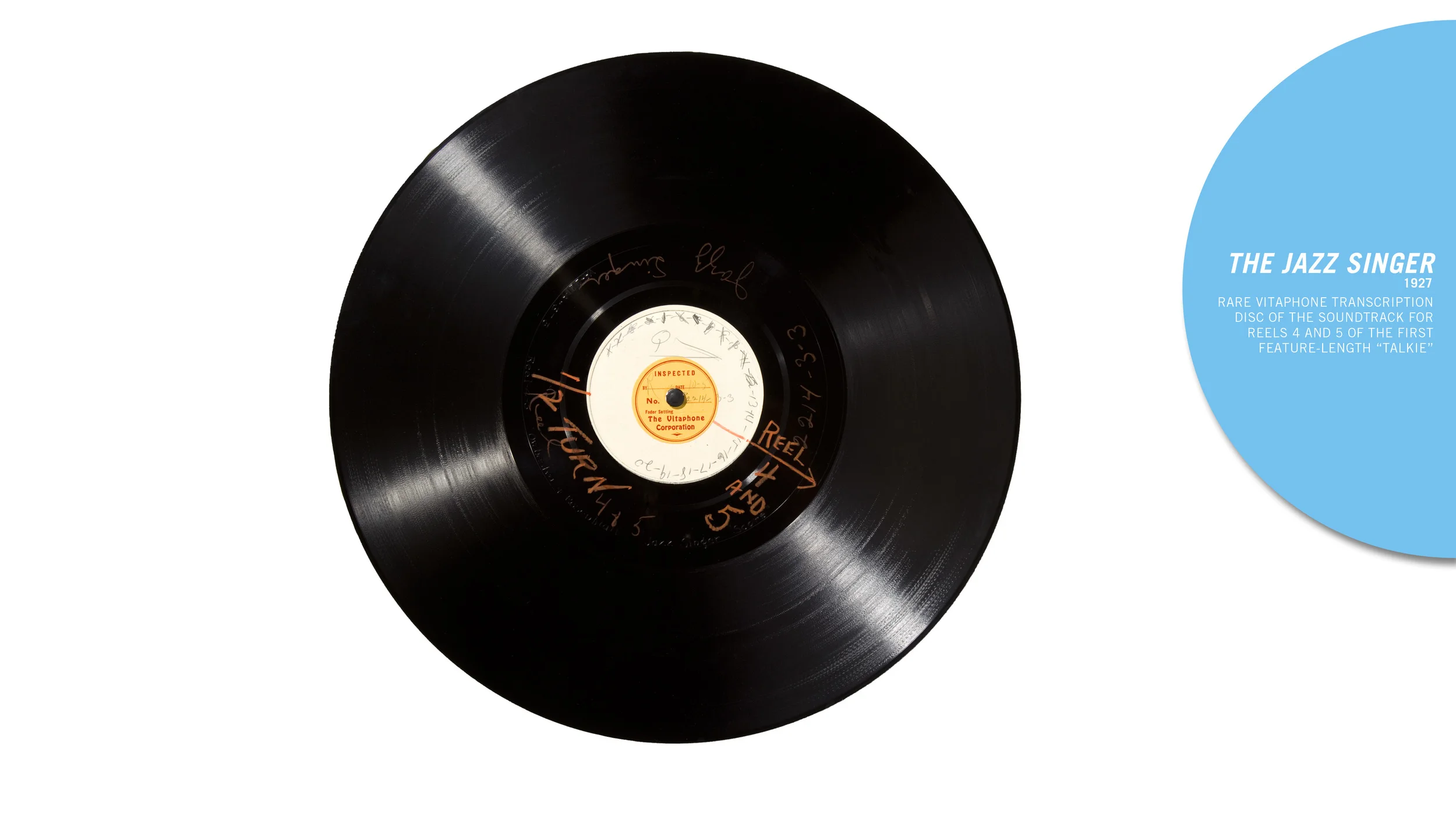 Vitaphone Disk, "The Jazz Singer" 1927