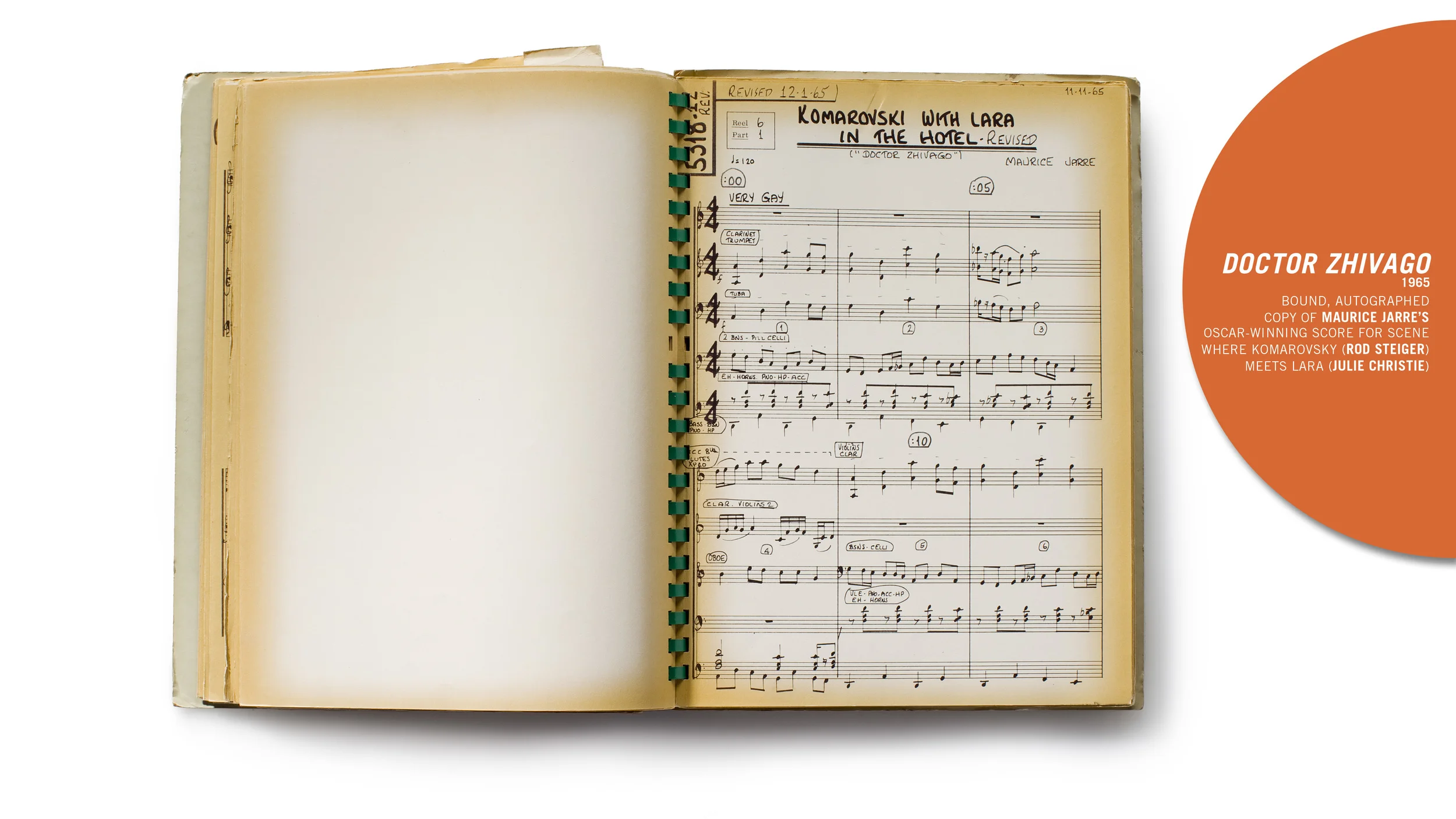 Composer's Score, "Dr. Zhivago" 1965
