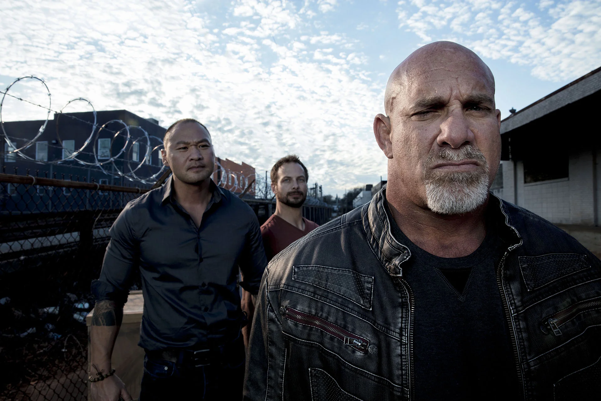 A&E•Bill Goldberg and cast of "Knife or Death"