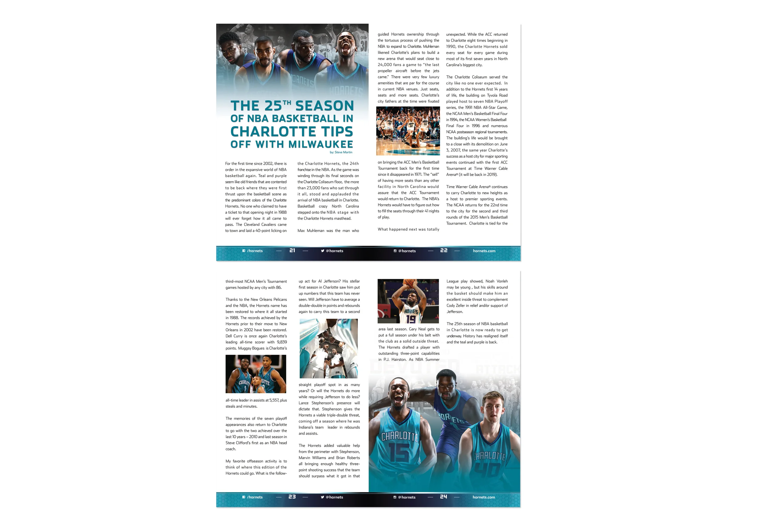 2014 Opening Night Game Program - Feature Story Inside Spreads