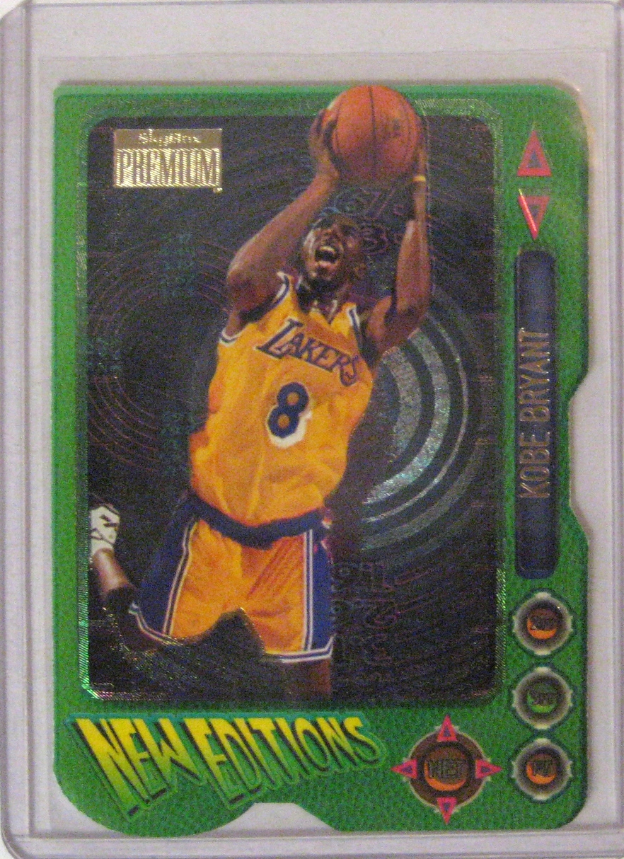 1996-97 Skybox Premium New Edition Kobe Bryant: This is maybe one of my favourite Kobe cards. Nothing screams 90s more than this.