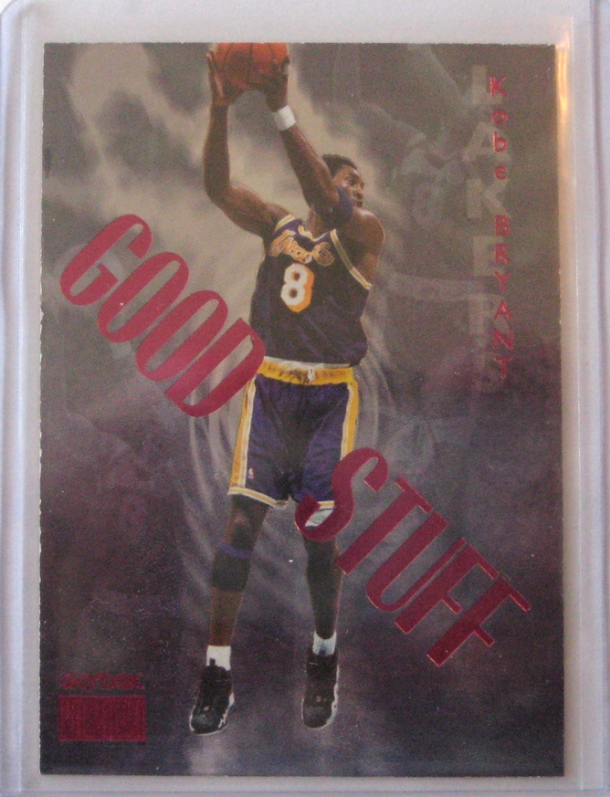 1999-00 Skybox Premium Good Stuff: This has a lot of wear along the left hand side of the card. This type of damage is known as "chipping". It makes this card virtually value-less.