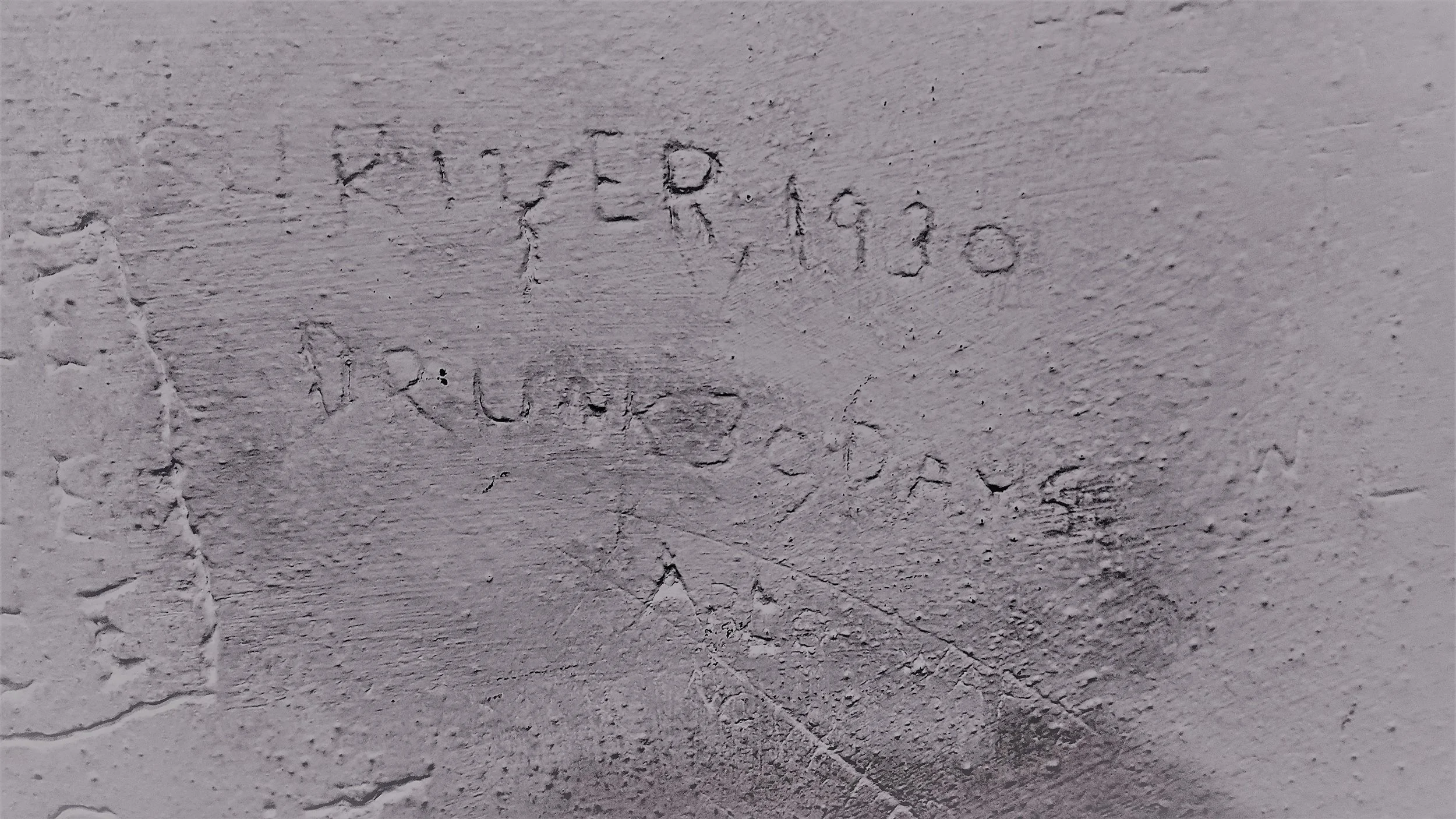 “…RIVER 1930… DRUNK 30 DAYS” Historical Graffiti in Bellingham’s old jail in the basement of old city hall, now home of the Whatcom Museum of History and Art.