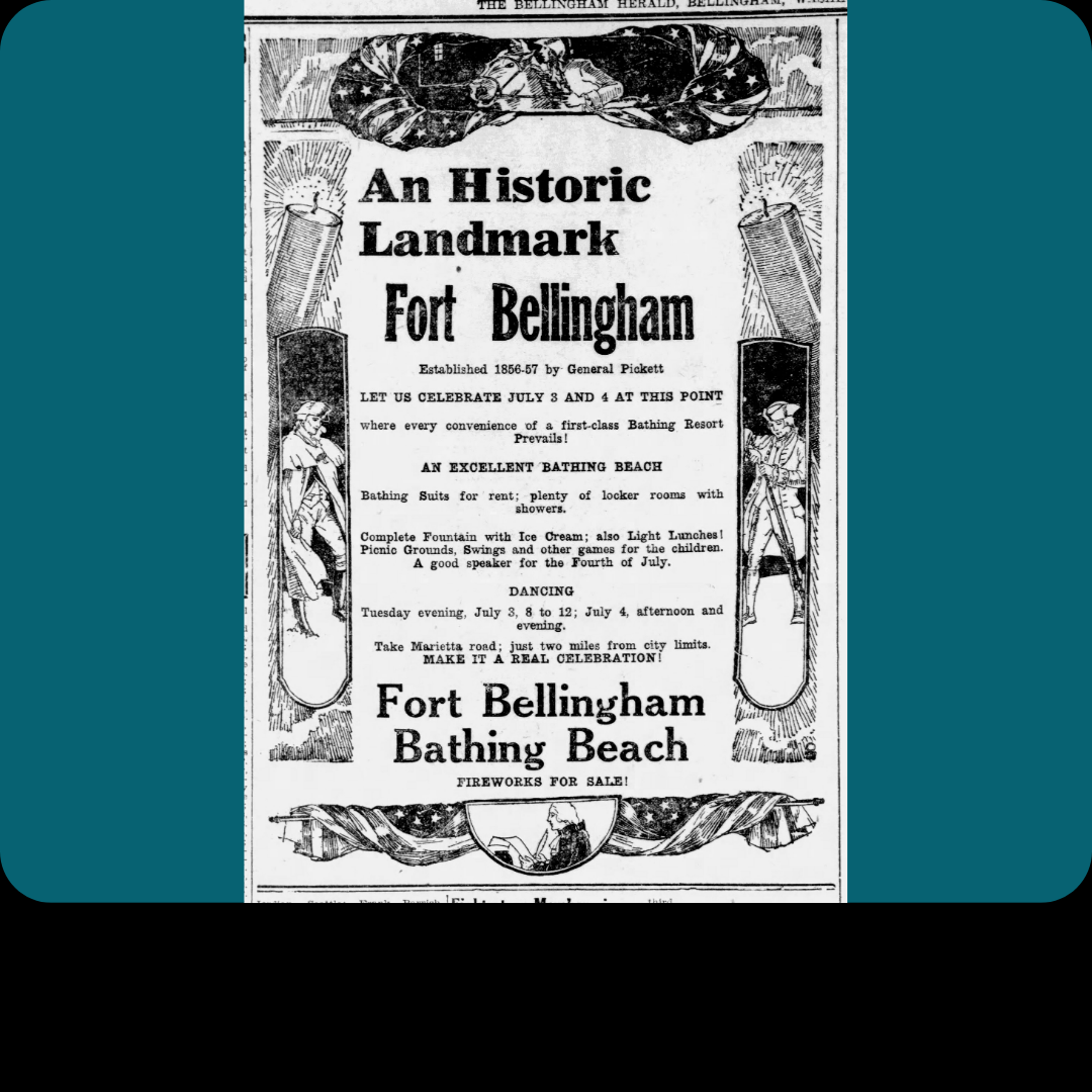 1923 Ad Fort Bellingham Bathing Beach