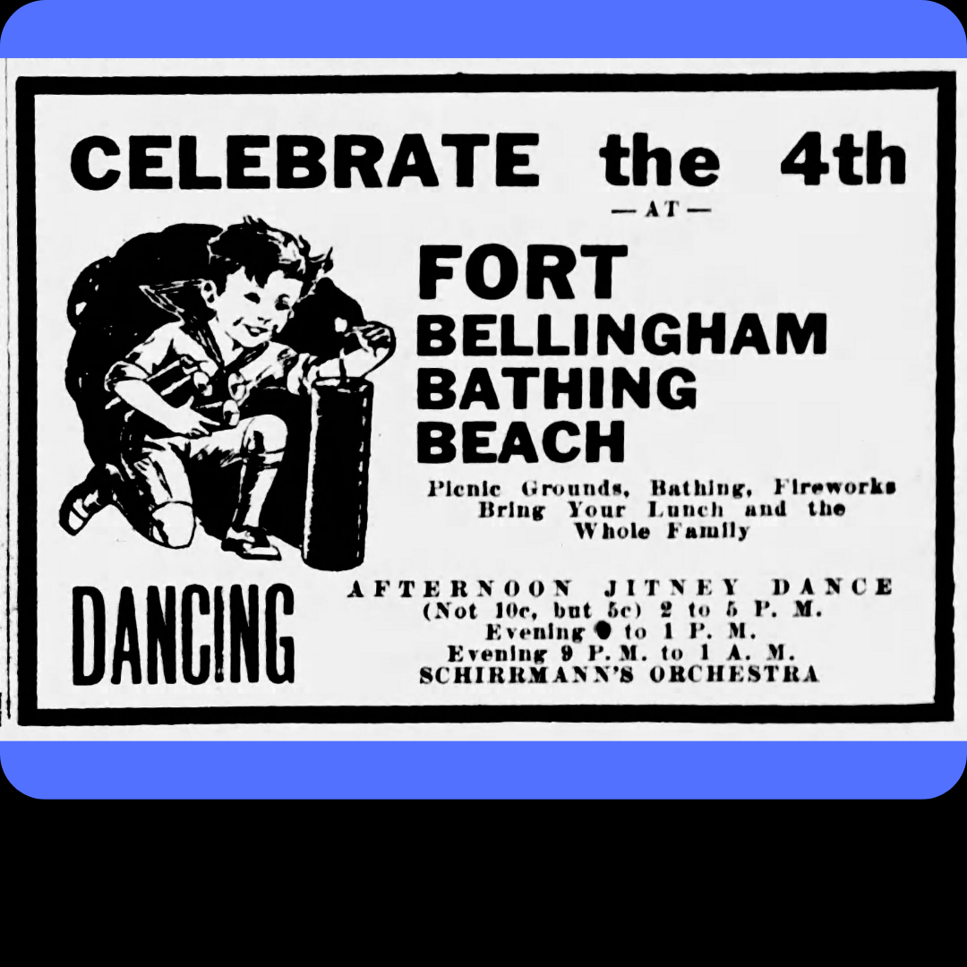 1925 ad - Fort Bellingham Bathing Beach