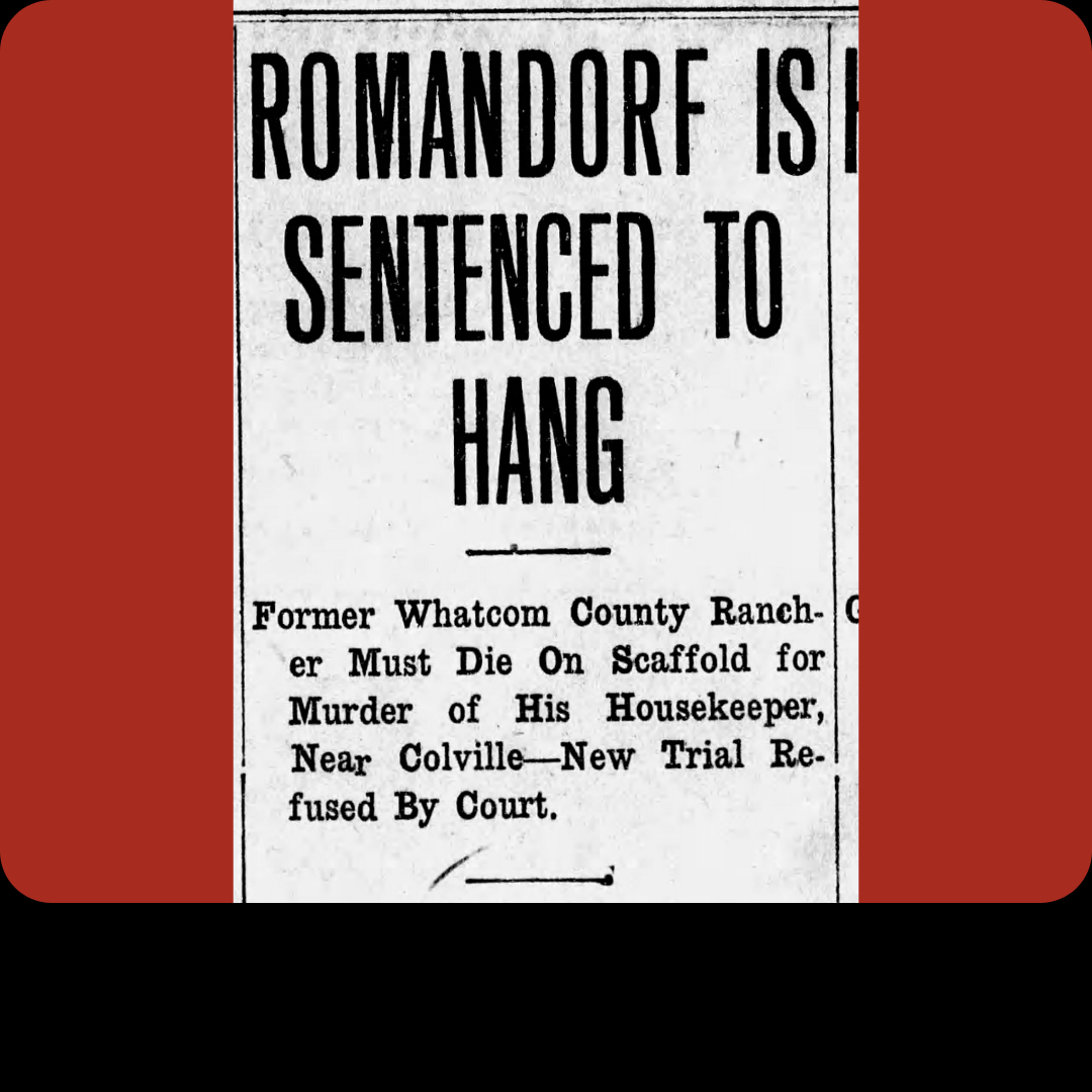 "Romandorf is Sentenced to Hang"