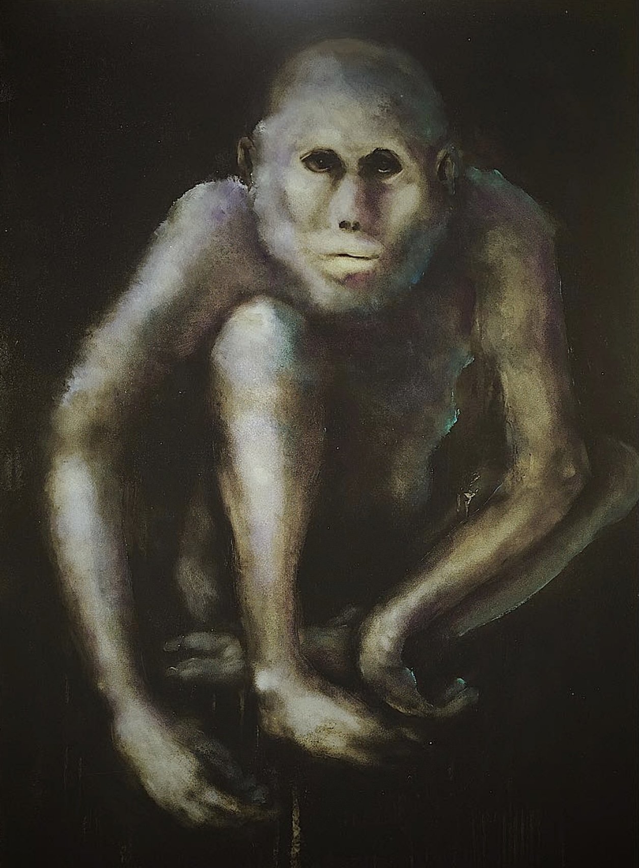 Monkey with Blue