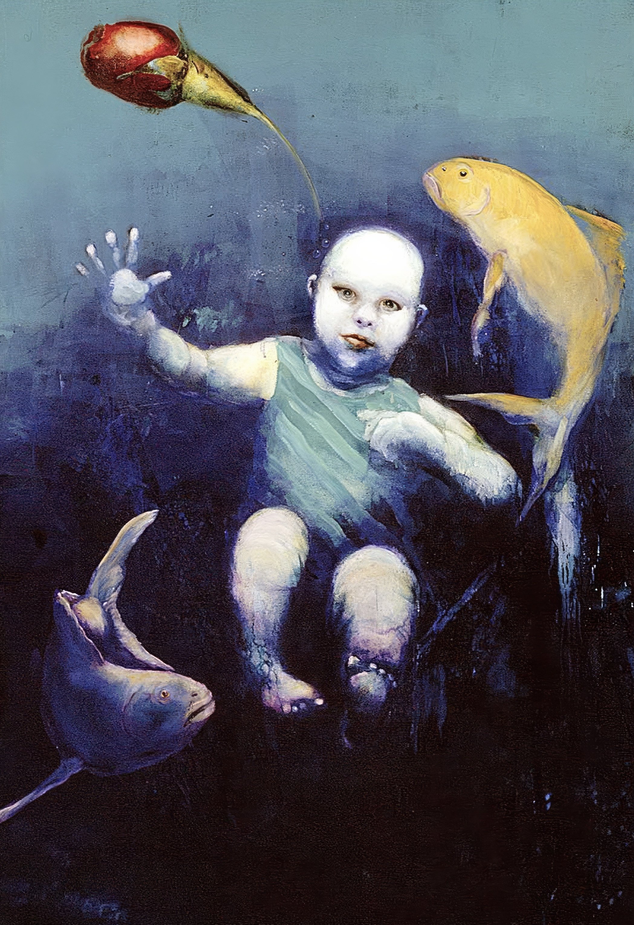 Olivia in Utero , 60" x  40", oil on paper