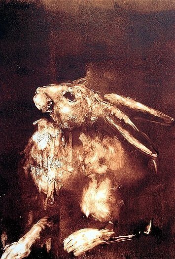 Jane's Rabbit, 29" x 41", monotype