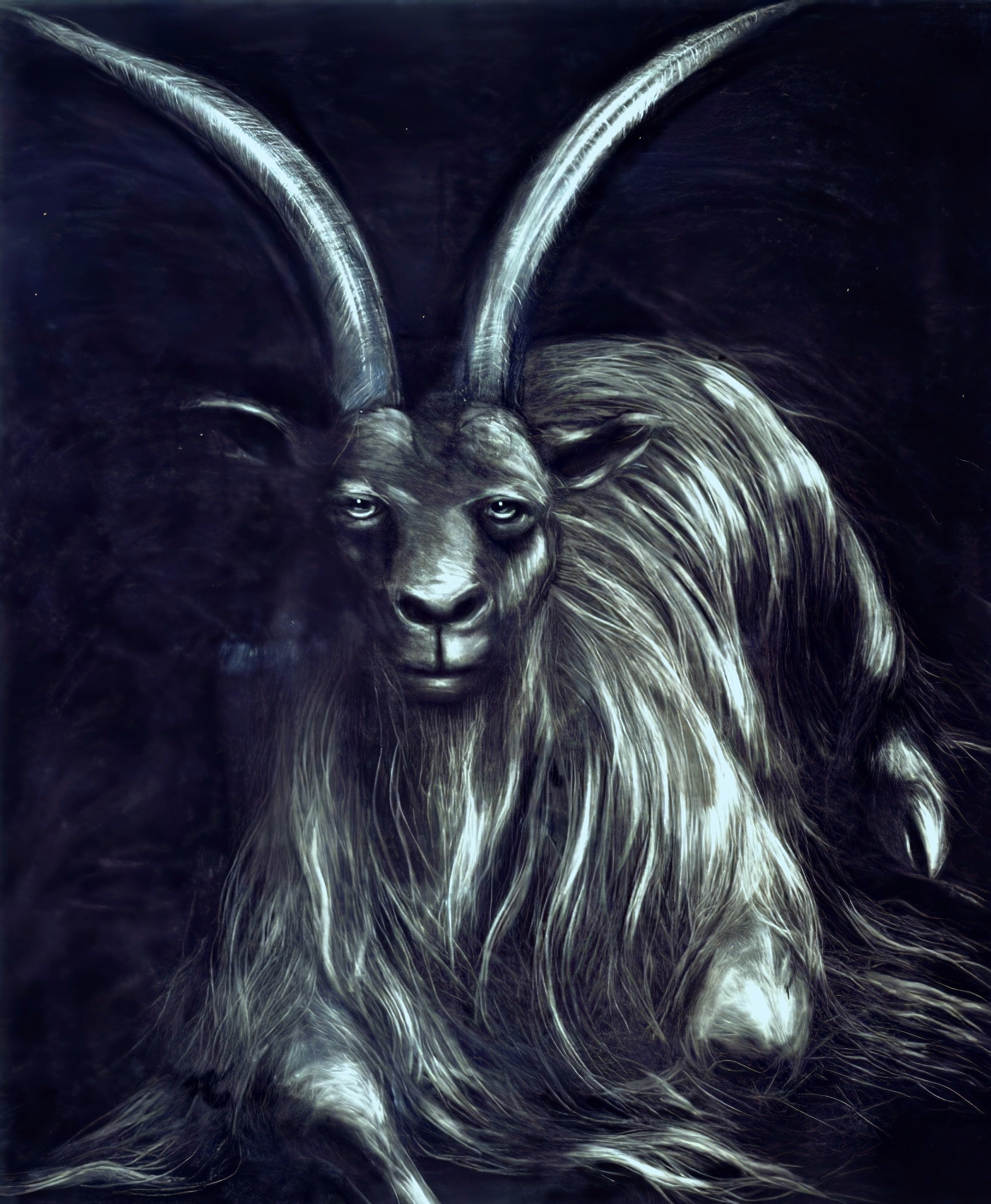  Billy Goat, 50” x 60”, pastel on paper 
