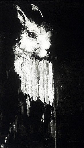 Little Rabbit, 29’ x 41”, monotype on paper