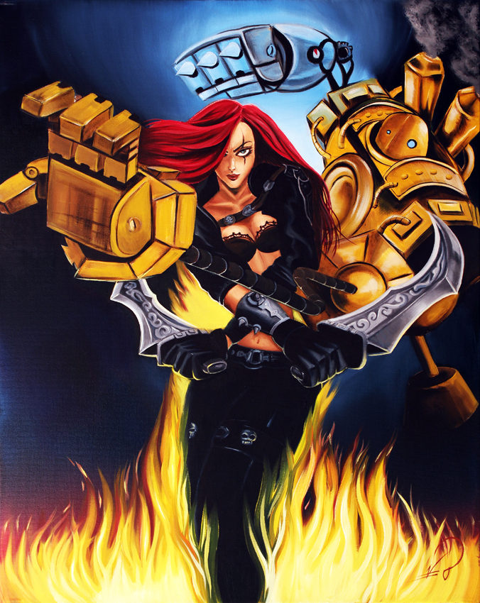 Katarina-Blitzcrank-League-of-Legends-thelefthandedmonkey.jpg