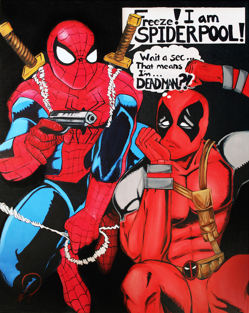 SpiderMan-and-DeadPool-thelefthandedmonkey.jpg