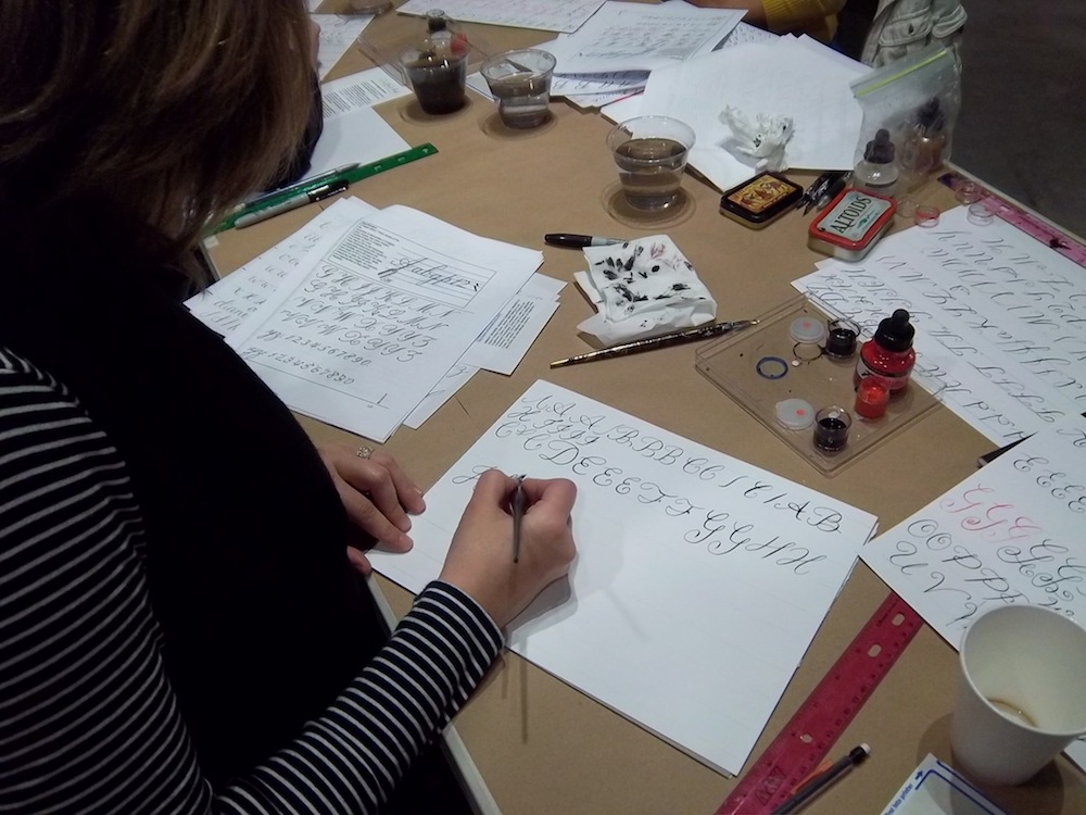 Calligraphy Class Seattle Venue student3 2013.jpg
