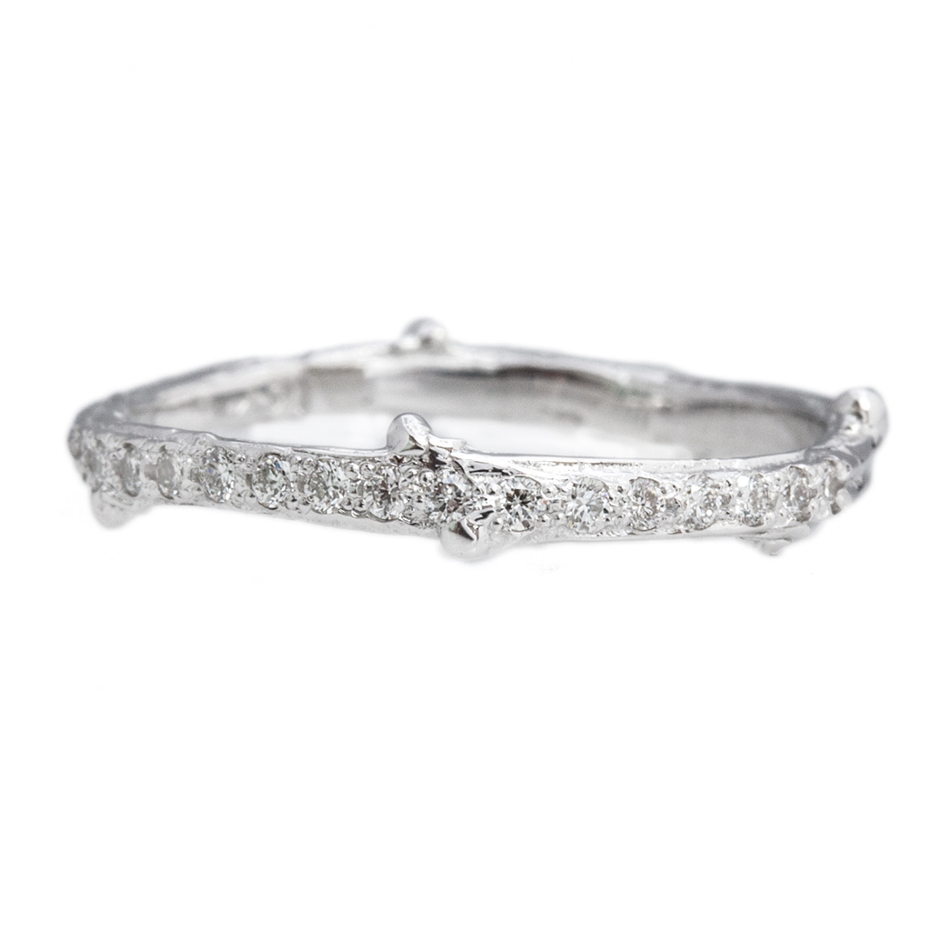 Twig Ring with Pave Diamonds — Emily Chelsea Jewelry