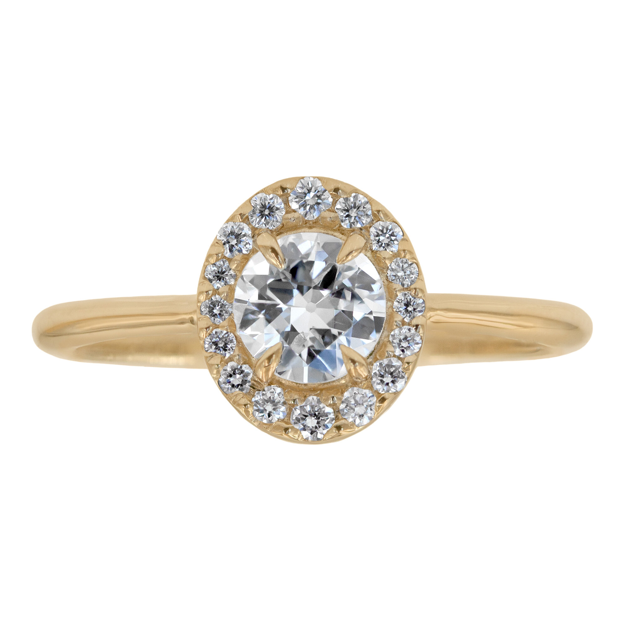 Custom Oval Shape Halo Ring — Emily Chelsea Jewelry