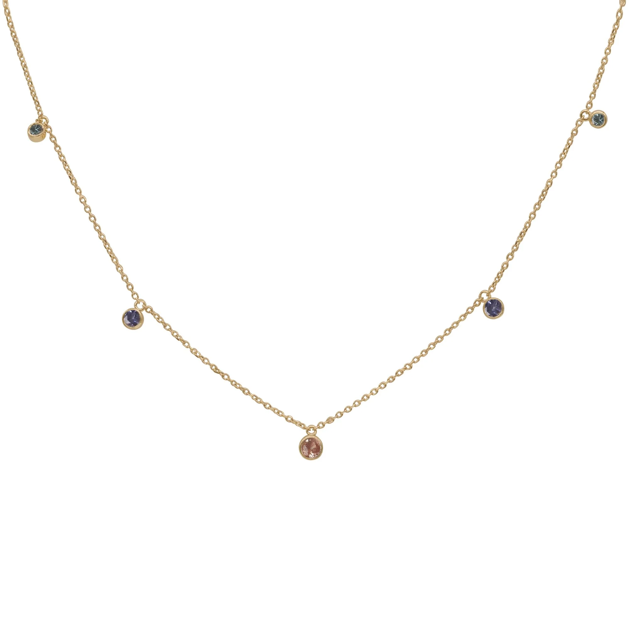 READY TO SHIP Five Stone Dusk Capsule Necklace