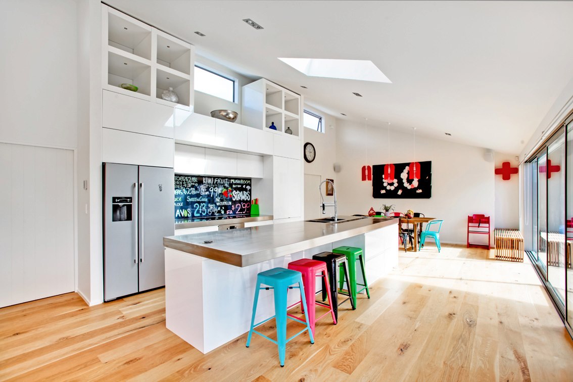 'Sweet As' printed image on glass splashback