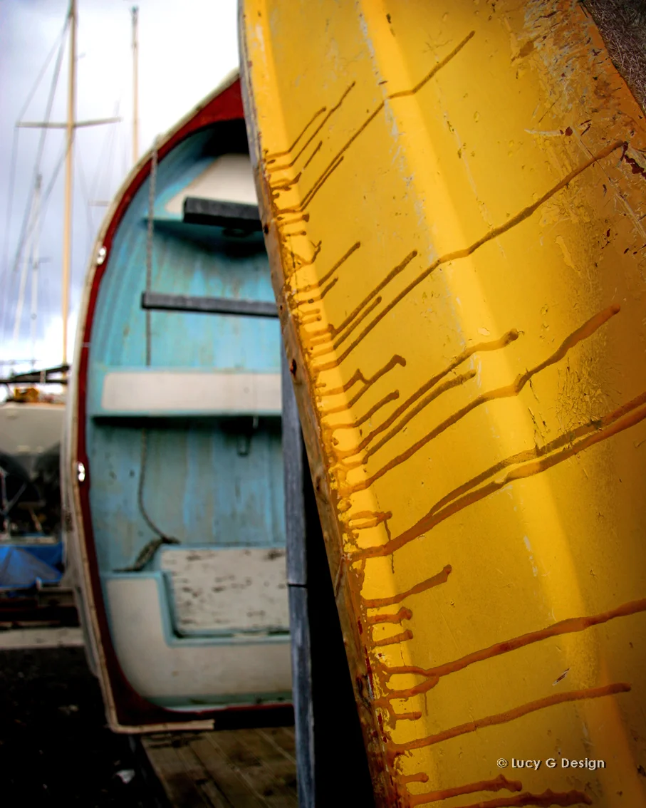 'Dinghy' 60x75cm glass wall art