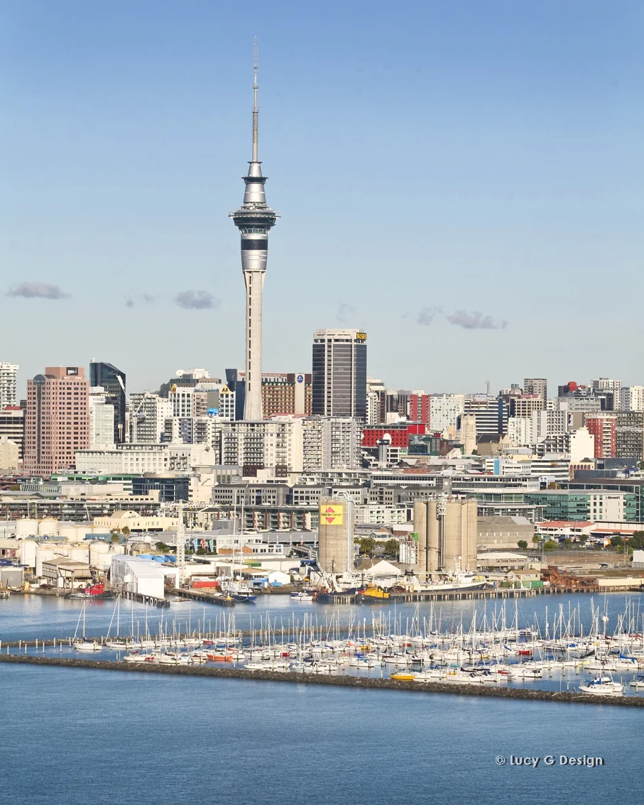 'Skytower' 60x75cm glass wall art