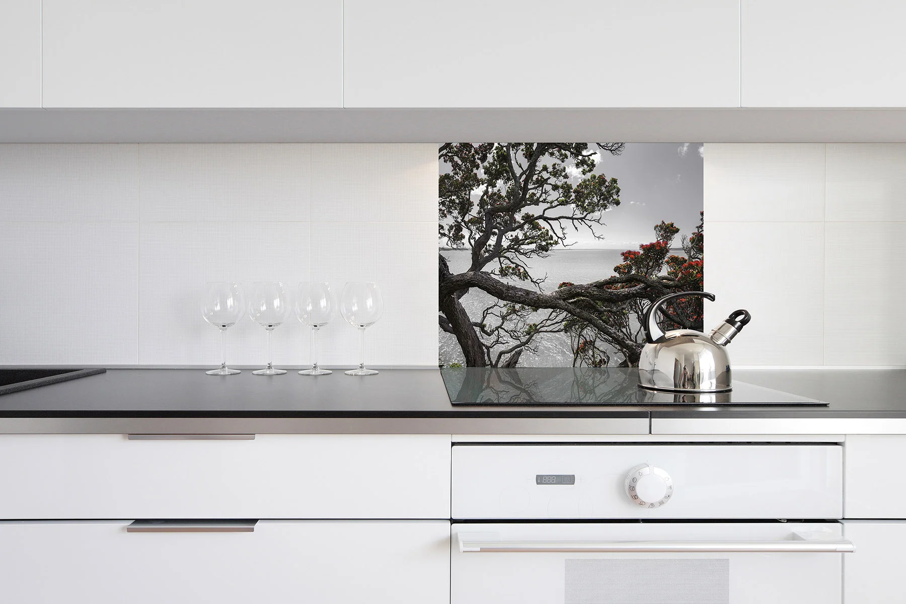 Eternal Home (no blue version) shown in the 900x750mm size DIY splashback.