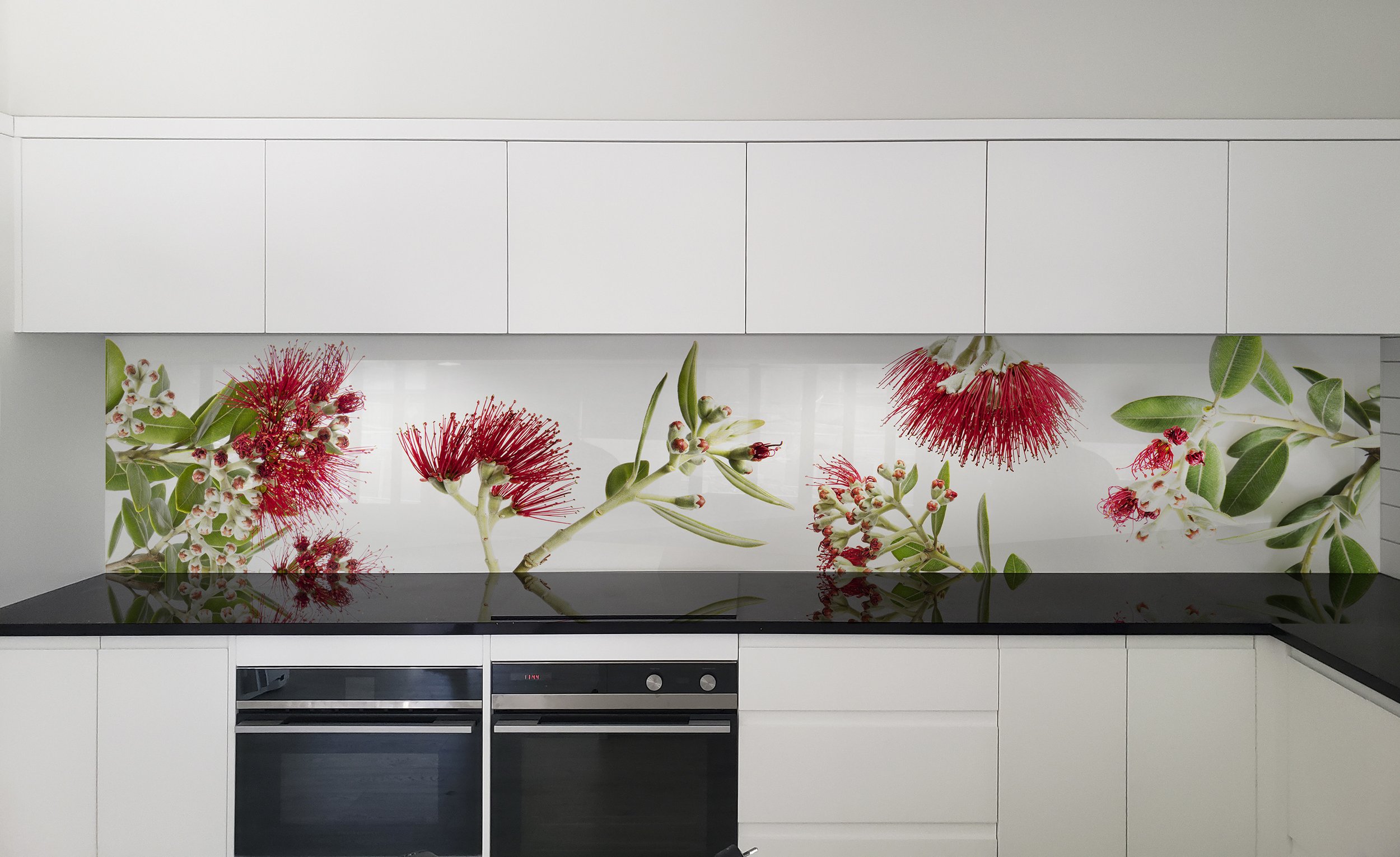 Printed 'images on glass' kitchen splashbacks and glass wall art by Lucy G