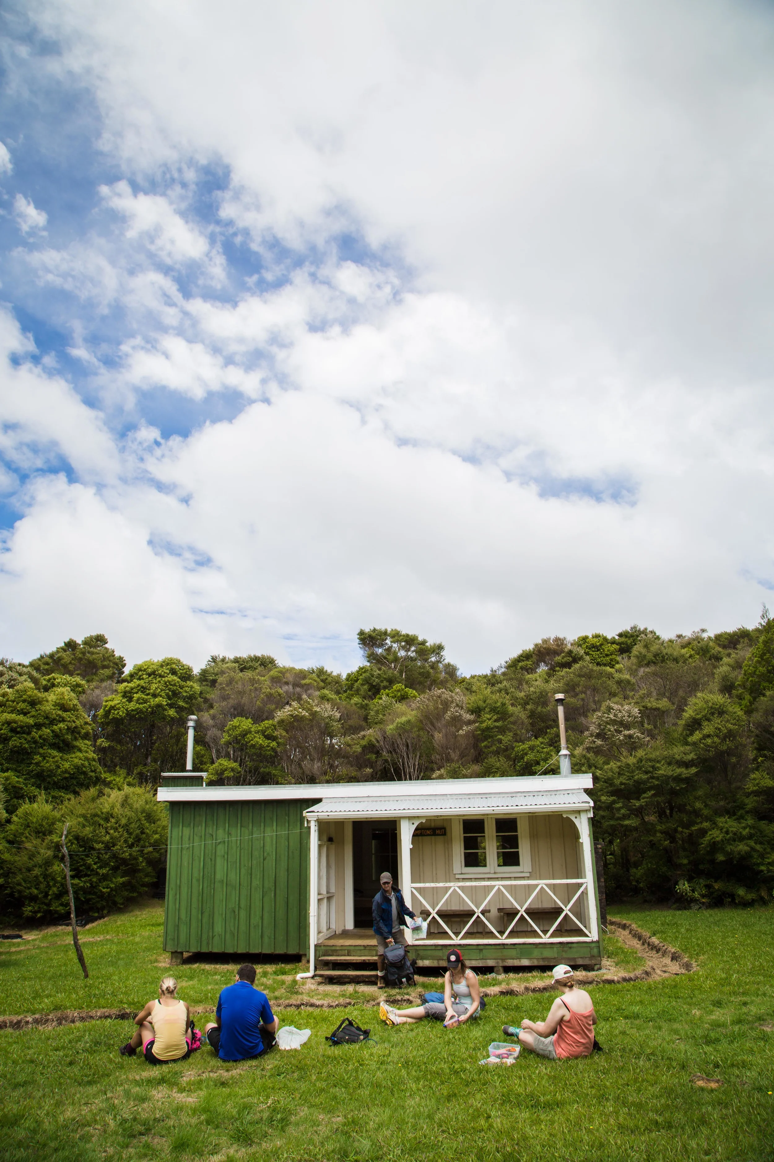 This was our lunch break at a DOC hut near the highest point north of Auckland.