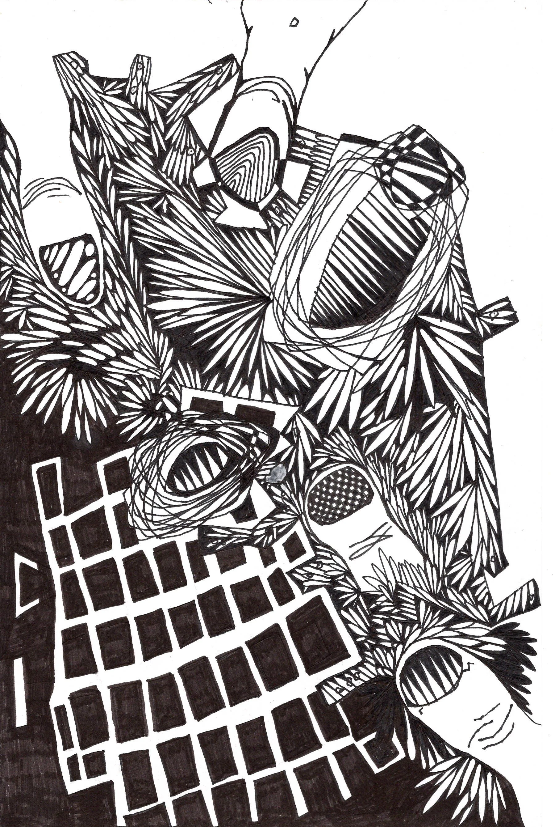 Sidewalk Stuff_ink on paper_6x9_2025_Linda Colletta.jpeg