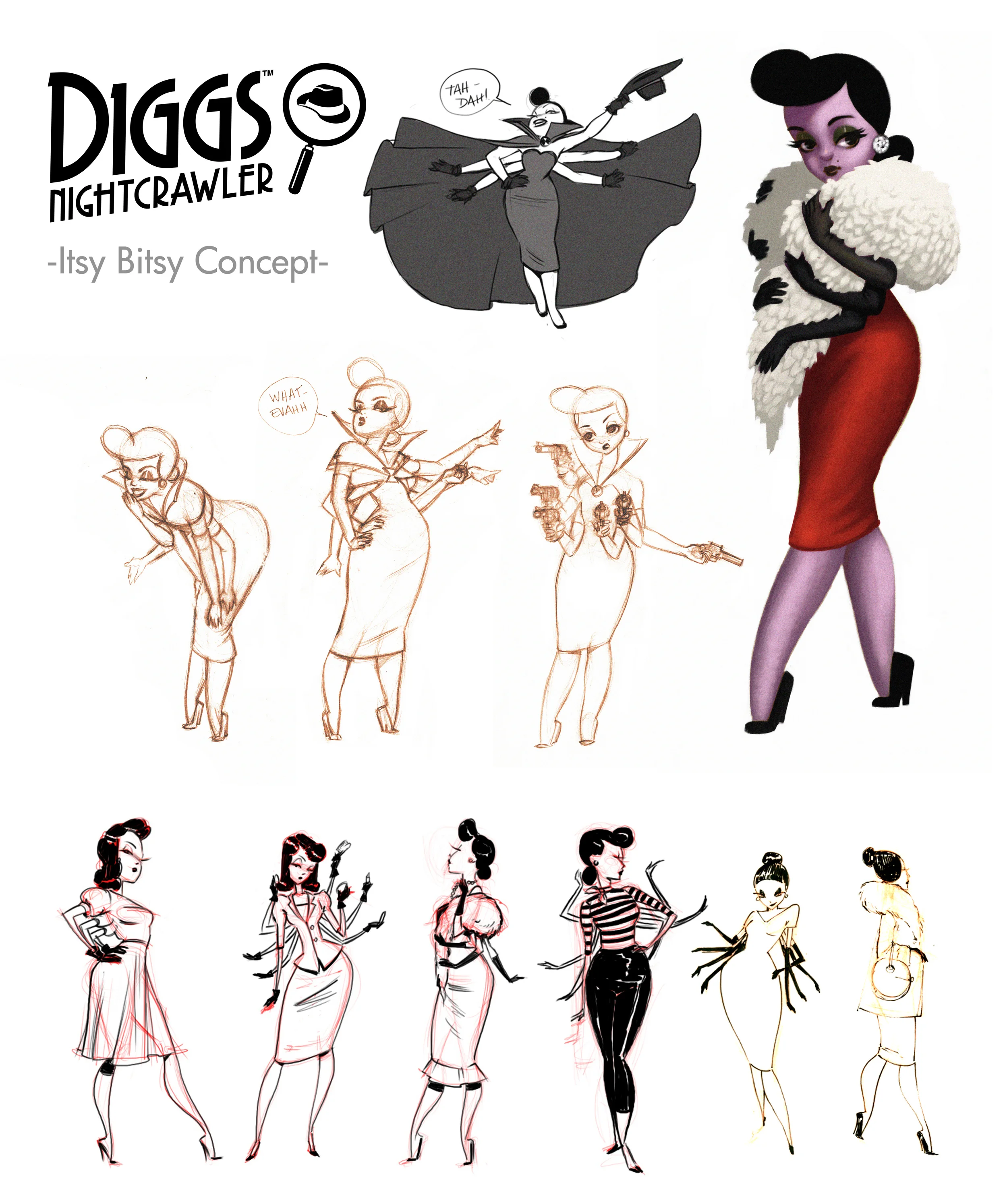  Itsy Bitsy - Diggs Nightcrawler  Character Design  ©Moonbot Studios 
