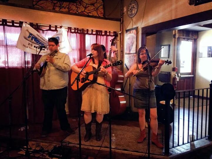 Our BRRR Sunday set at Machiavelli's: L to R John, Anna, Dakota, & Lyndsay Pruett.