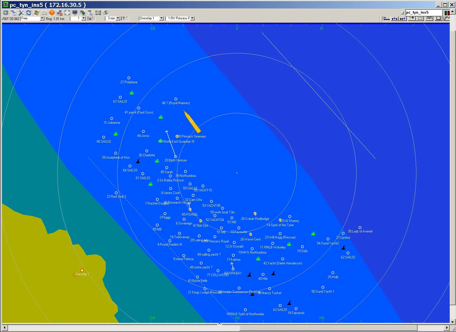 layout of ships during the performance ©Autogena & Portway 2013
