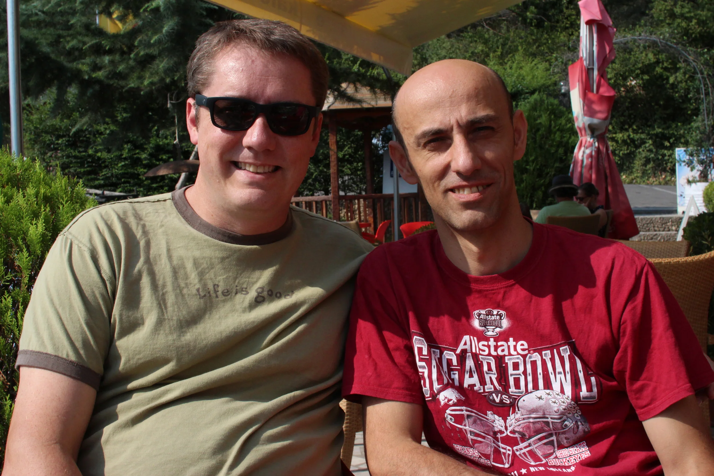 Ken and Shaban near Tirana, Albania