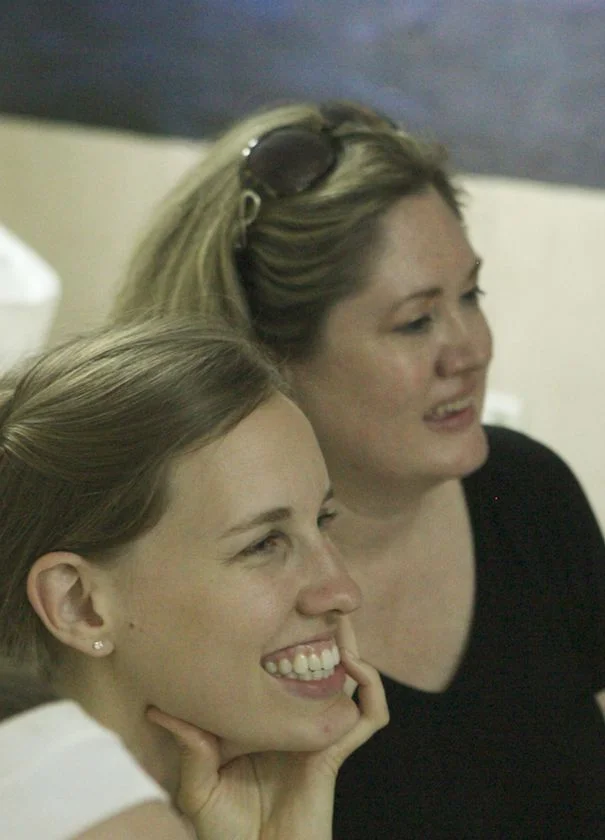 Lindsey Panxhi with Cydil VanOrman Waggoner - she and her husband Nathan were our very gracious hosts in Vlashaj.