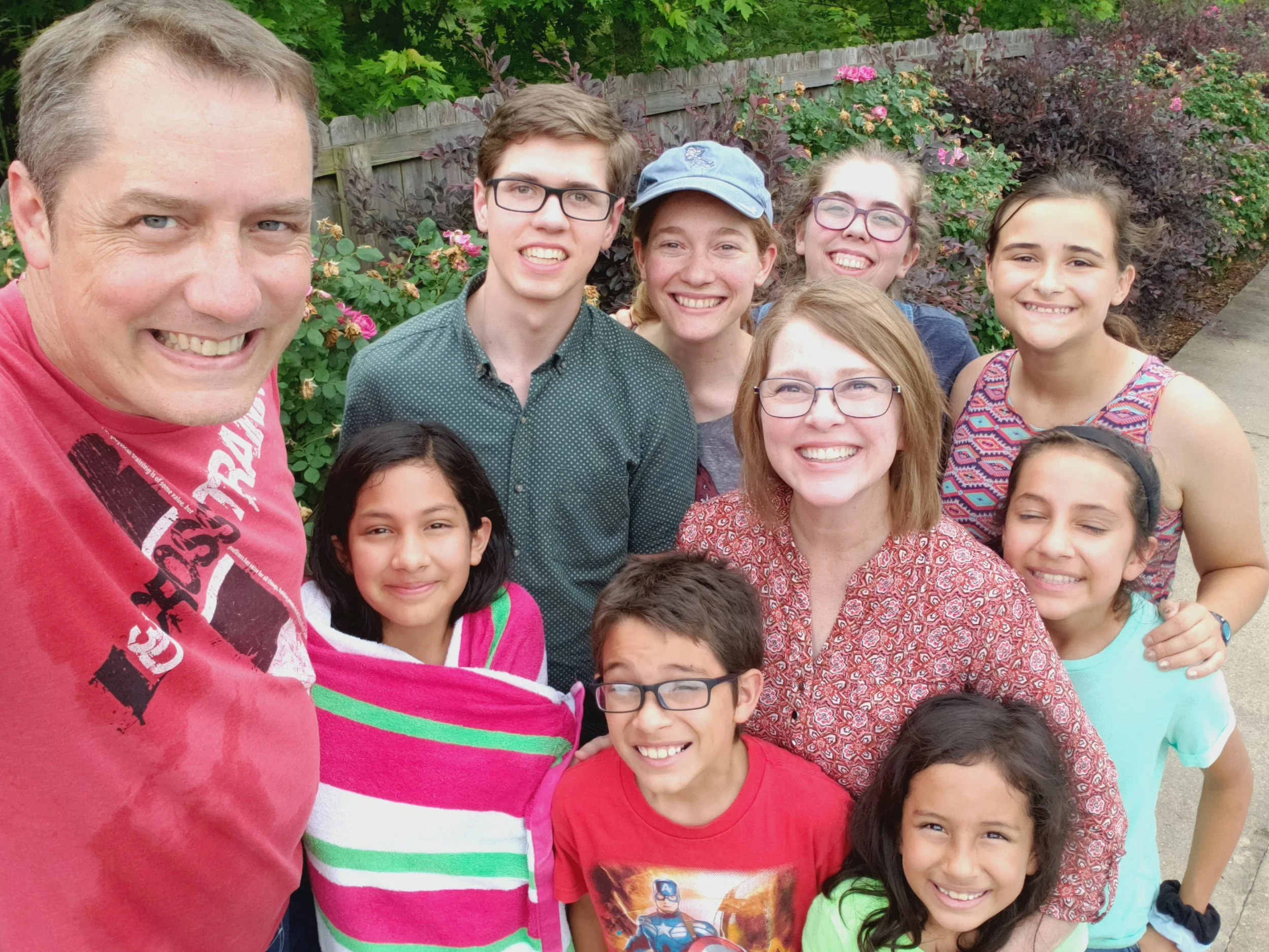 From left, Kenneth, Josie, Robbie, Bryan, Shelby, Tanja, Bethany, Elly, Jillian, Jay