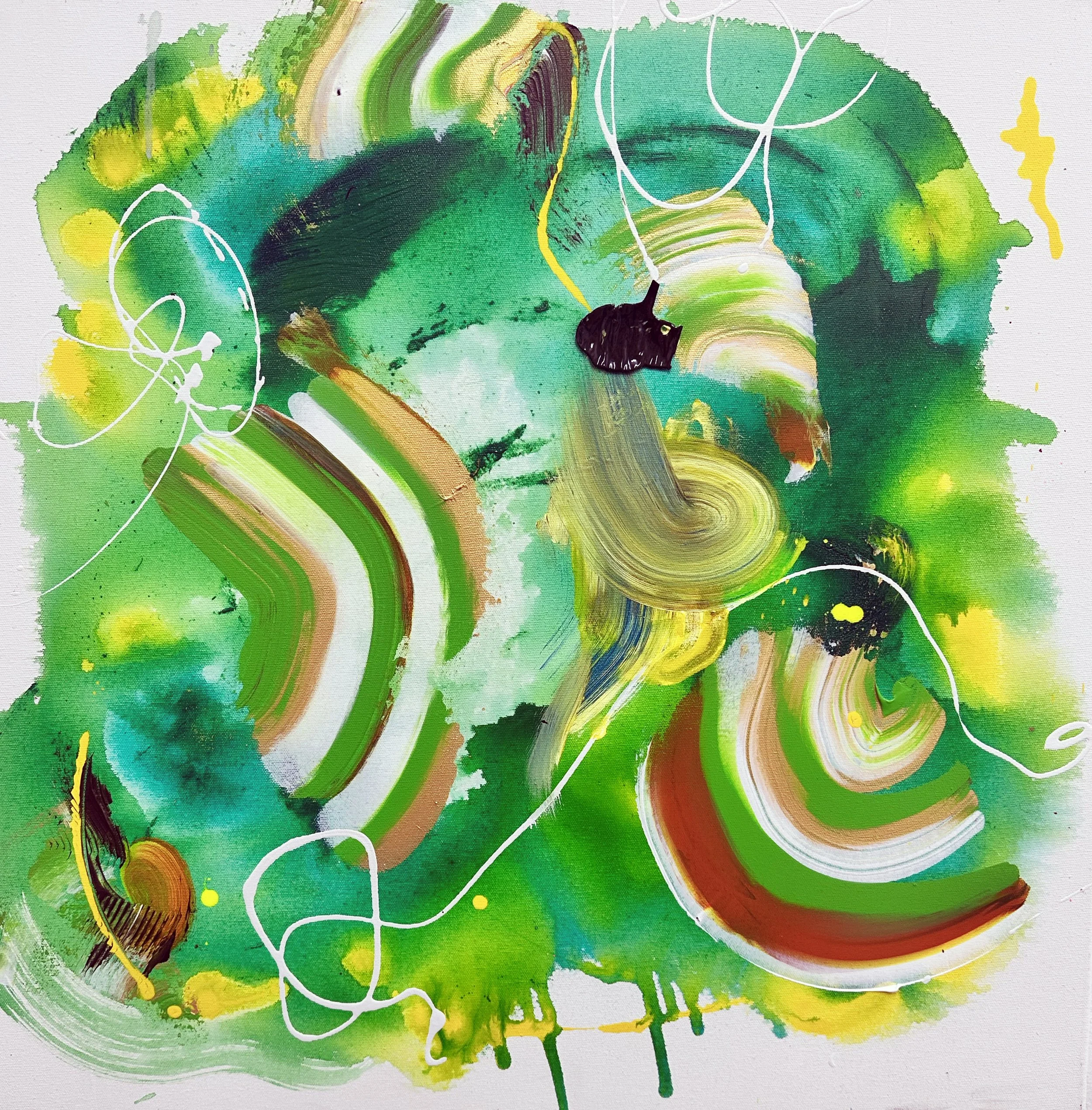 "Forest", acrylic on canvas, 25x25 inches, 2025