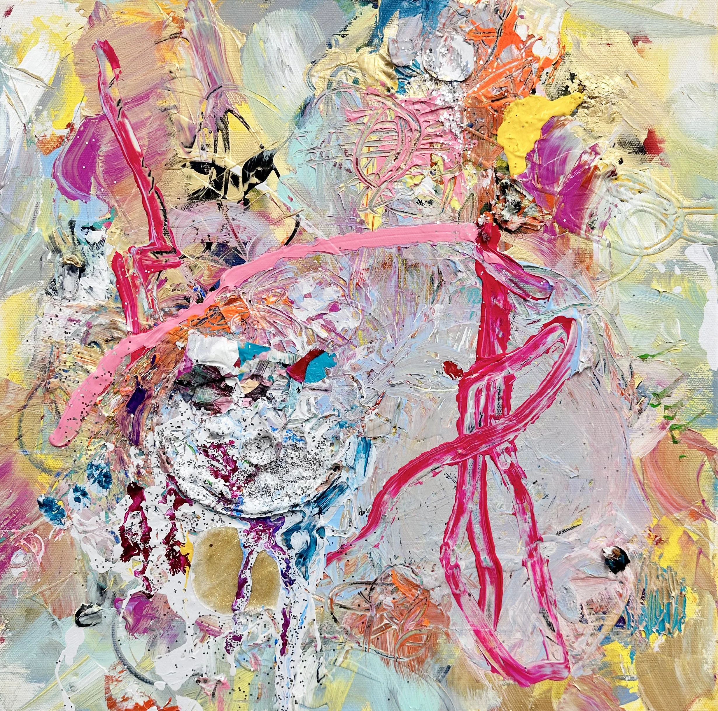 mOOnGlow |  acrylic on canvas, diptych, 16x16in, 2022