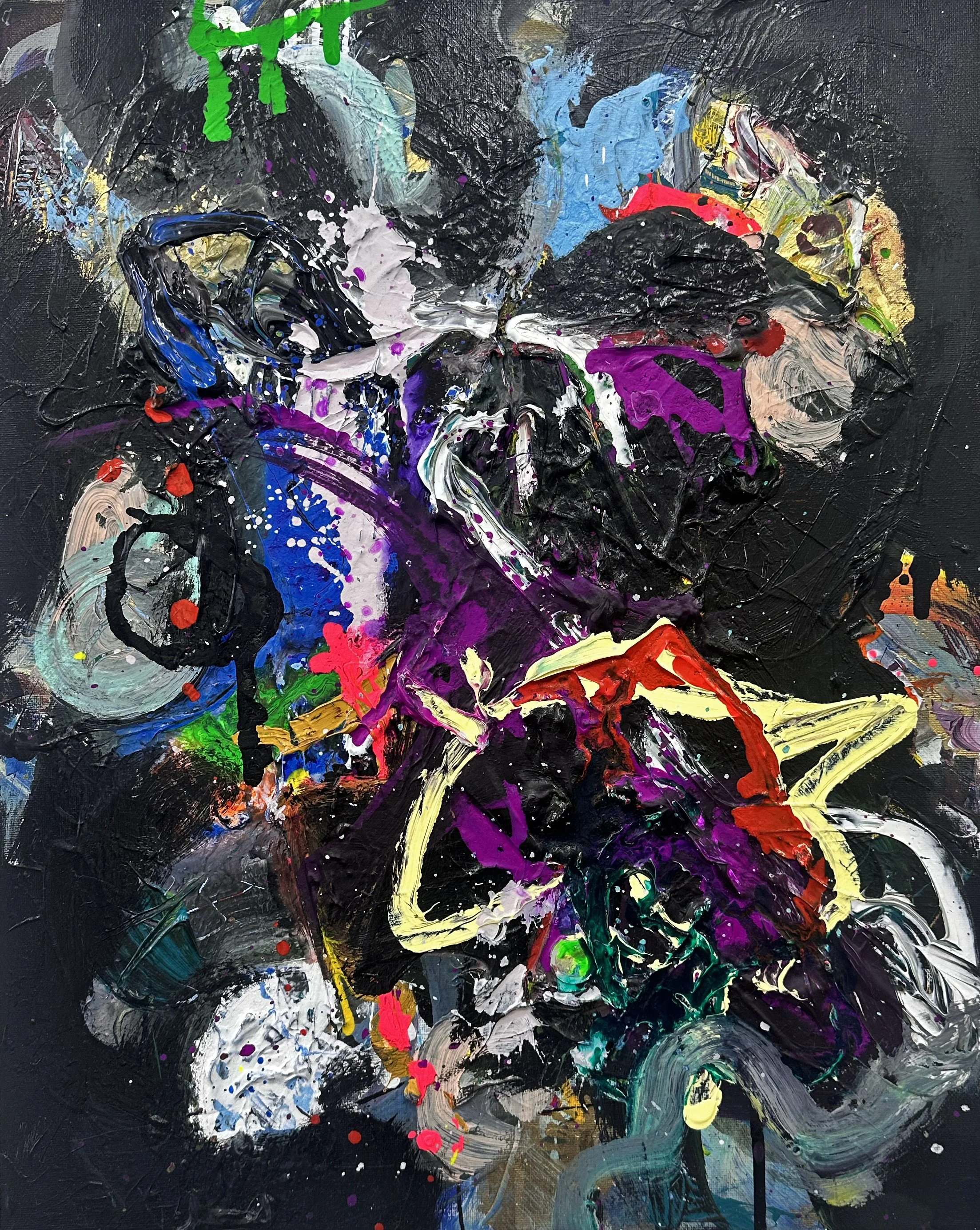 "Journey", acrylic and mixed media on canvas, 16x20 inches, 2025