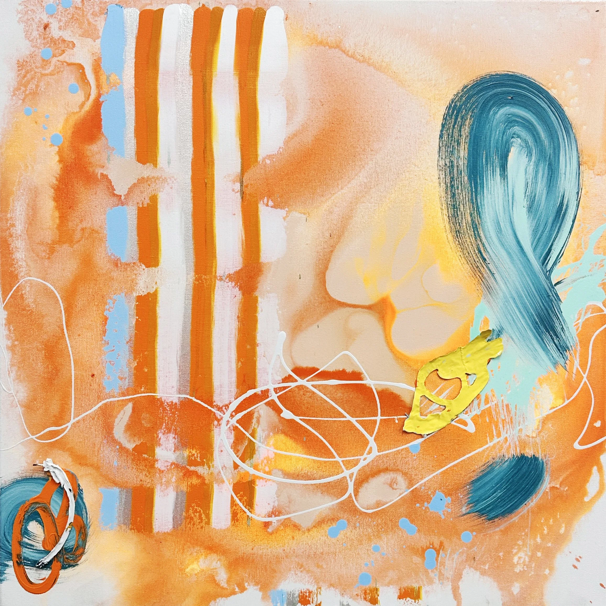 "Turnstile", acrylic on canvas, 25x25 inches, 2025