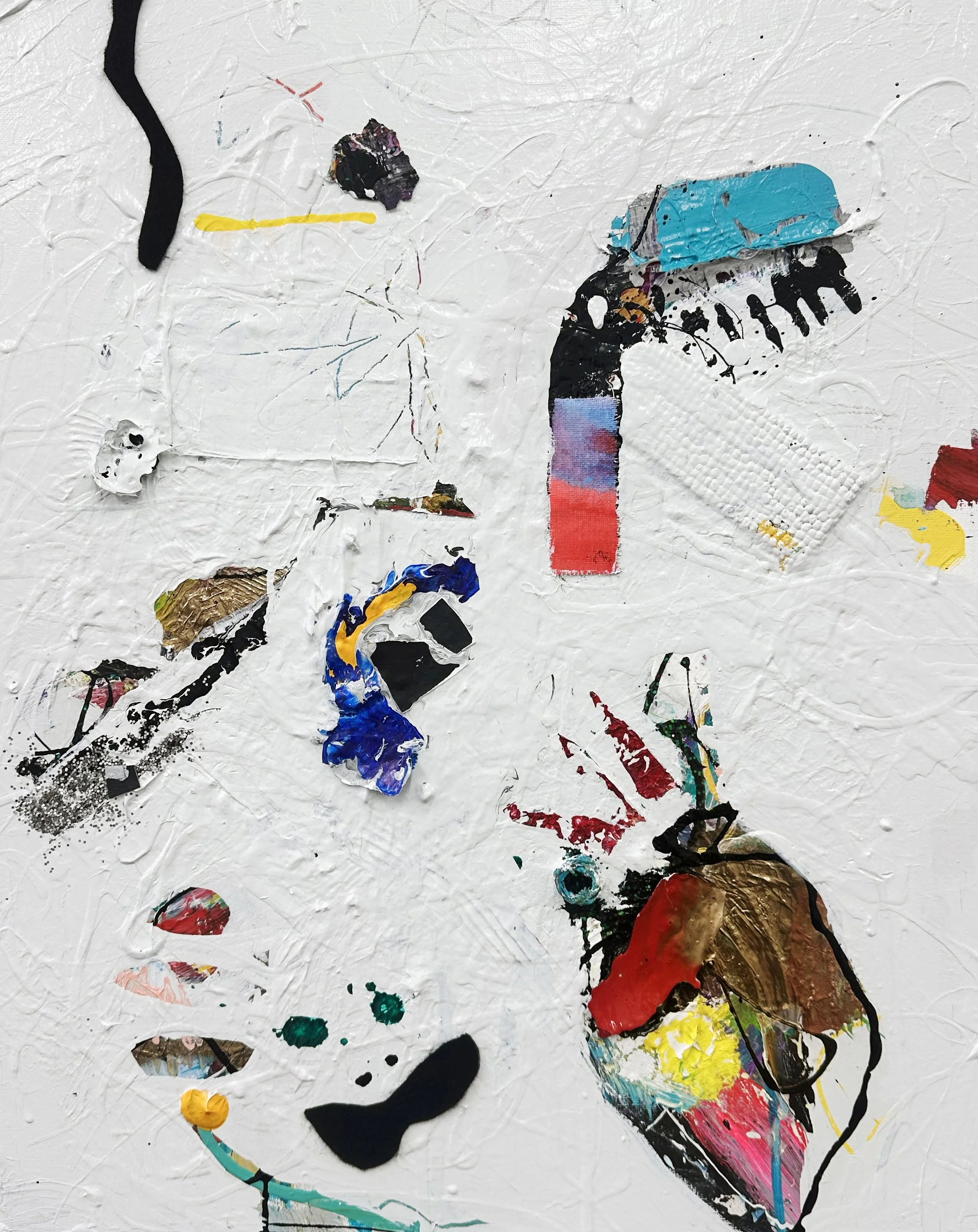 "Heart Of Circe", acrylic and mixed media on canvas, 16x20 inches, 2025