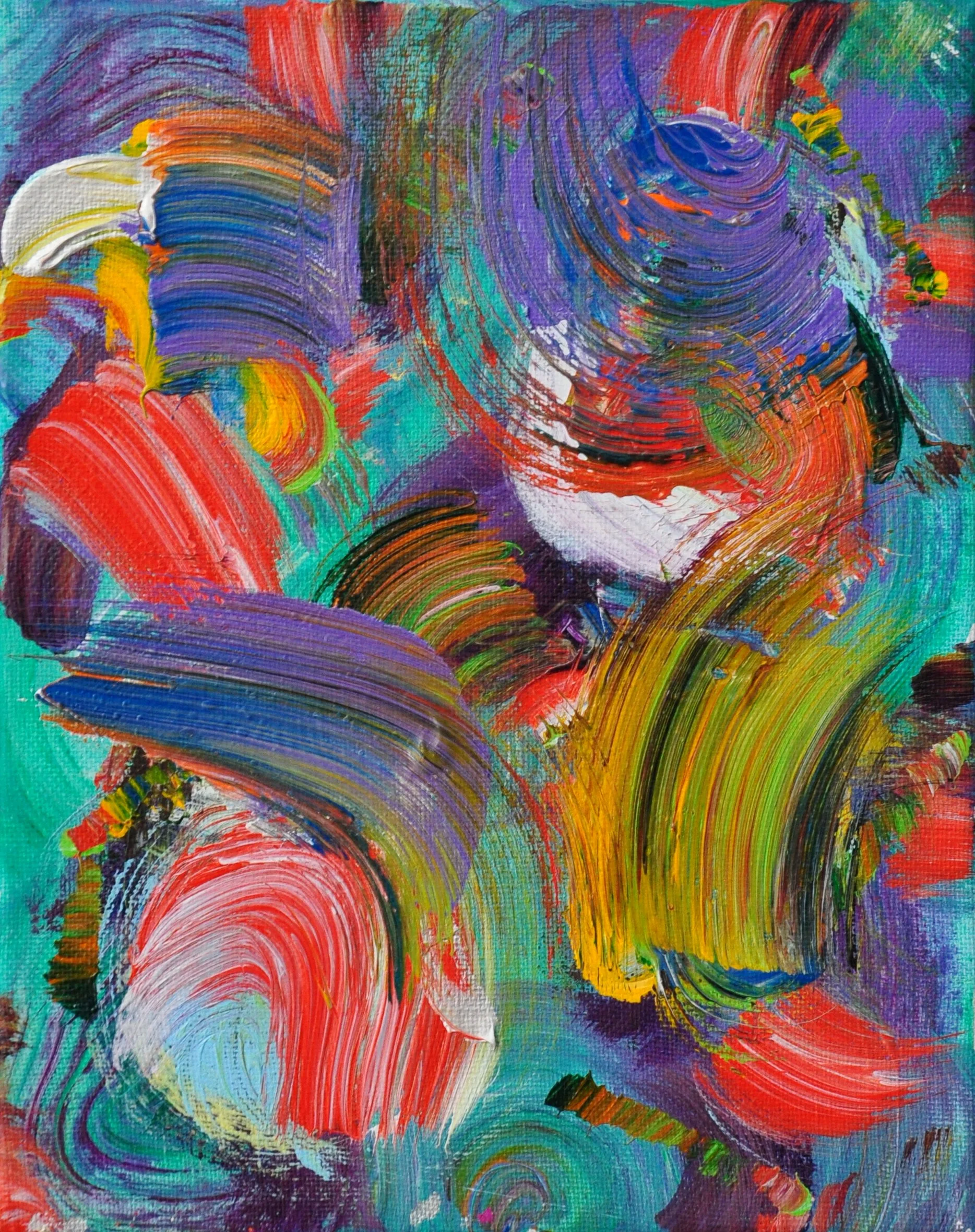 ONE THINGS LEADS TO ANOTHER  |  acrylic on canvas, 8x10in, 2020