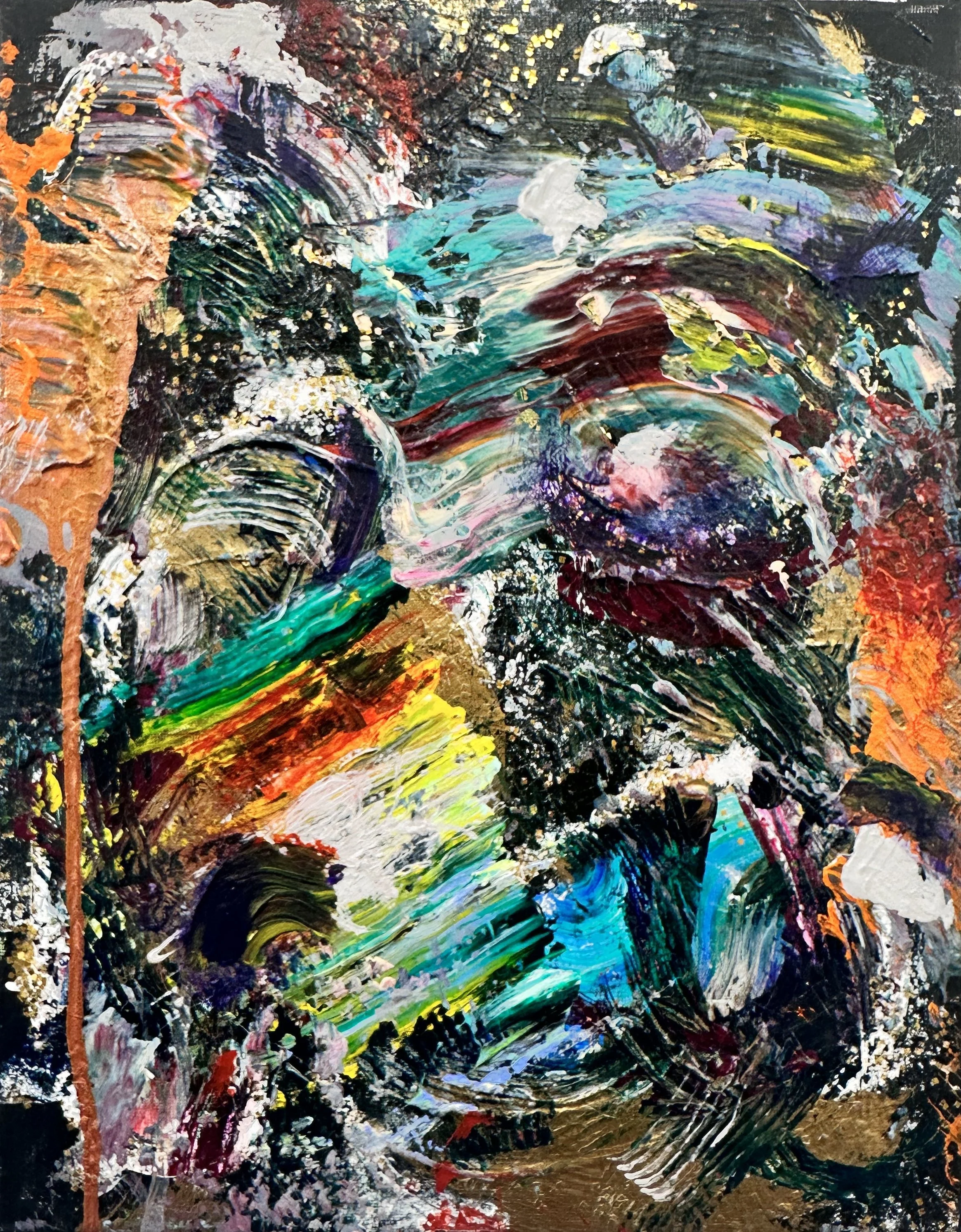 GOLD SOUNDZ   |  acrylic on canvas, 12x16in, 2021