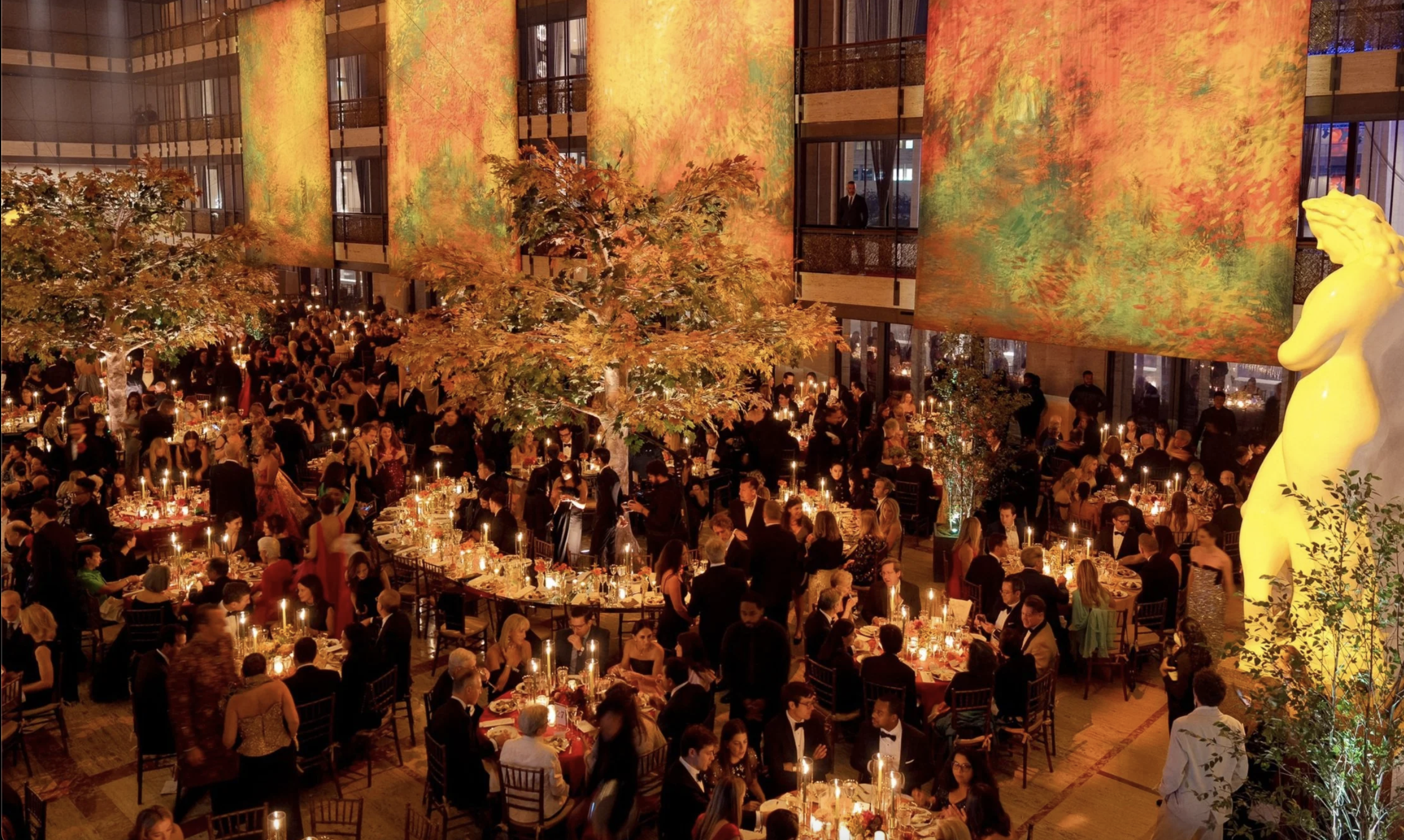 New York City Ballet Fall 2024 Gala, four digitally drawn banners - produced for decor