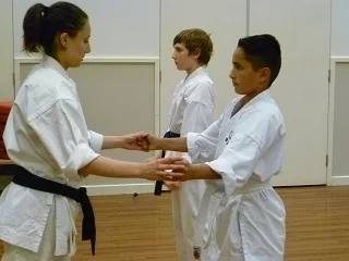 Second Dan Nicole teaching our new student Matt