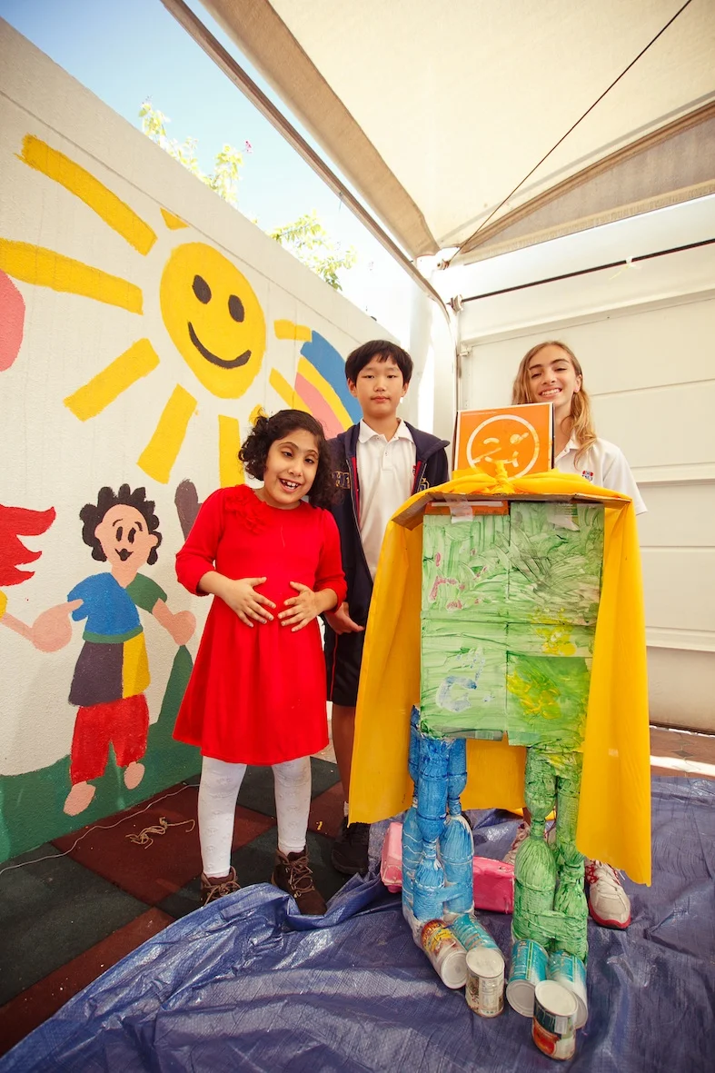 Yusrah, Daniel & Isabella show their finished product!