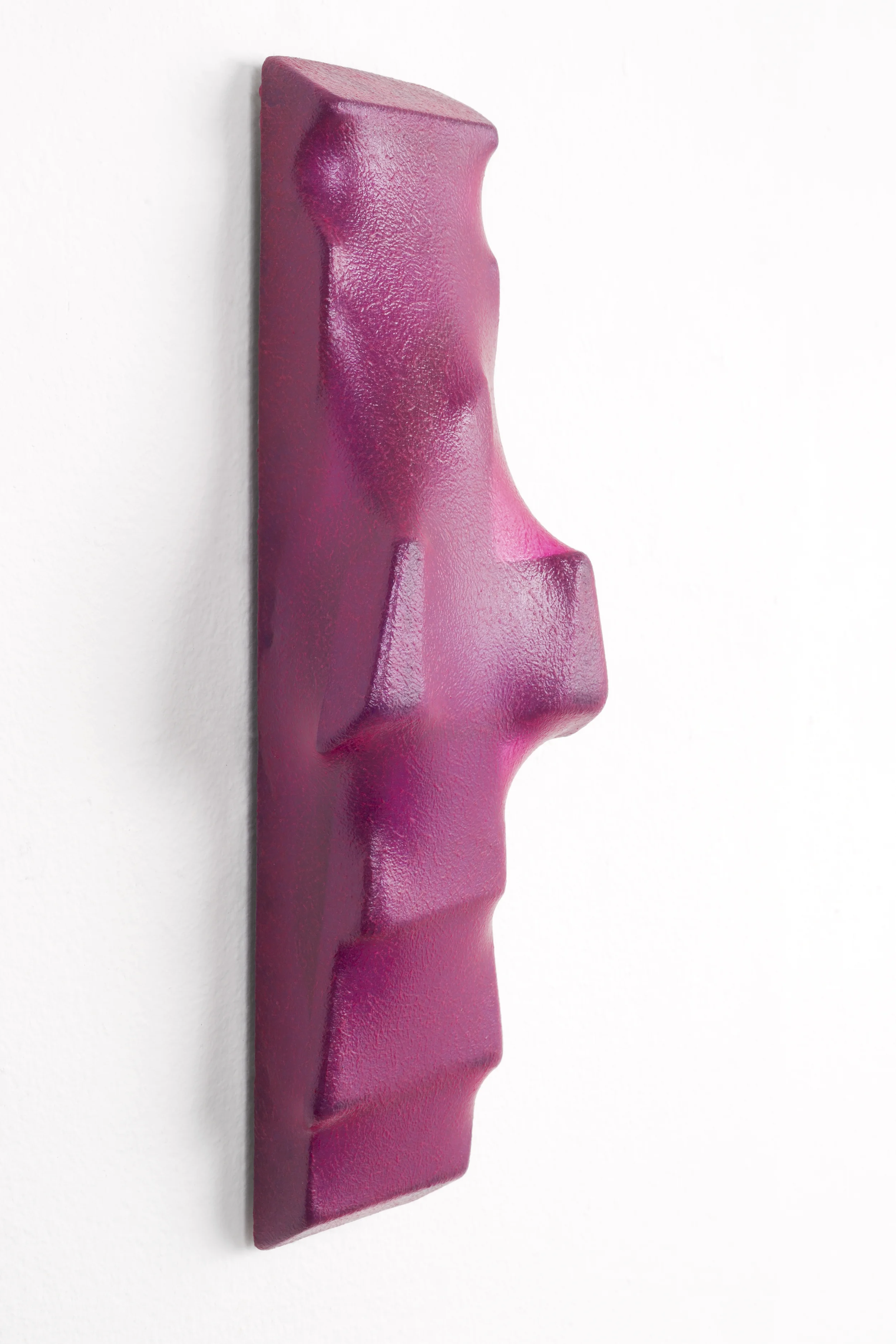 acrylic paint streatched over acrylic paint on Walnut and MDF, 12.25 x 3.75 x 2.25 inches