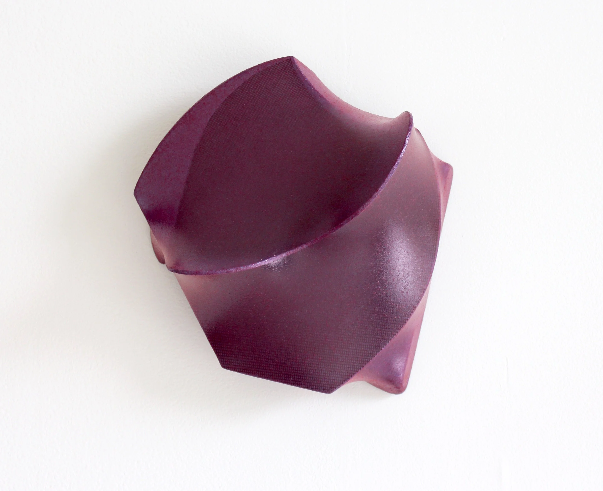 Acrylic paint/medium stretched over acrylic and fiberglass mesh on MDF and Masonite, 10 x 9.5 x 4.5 inches