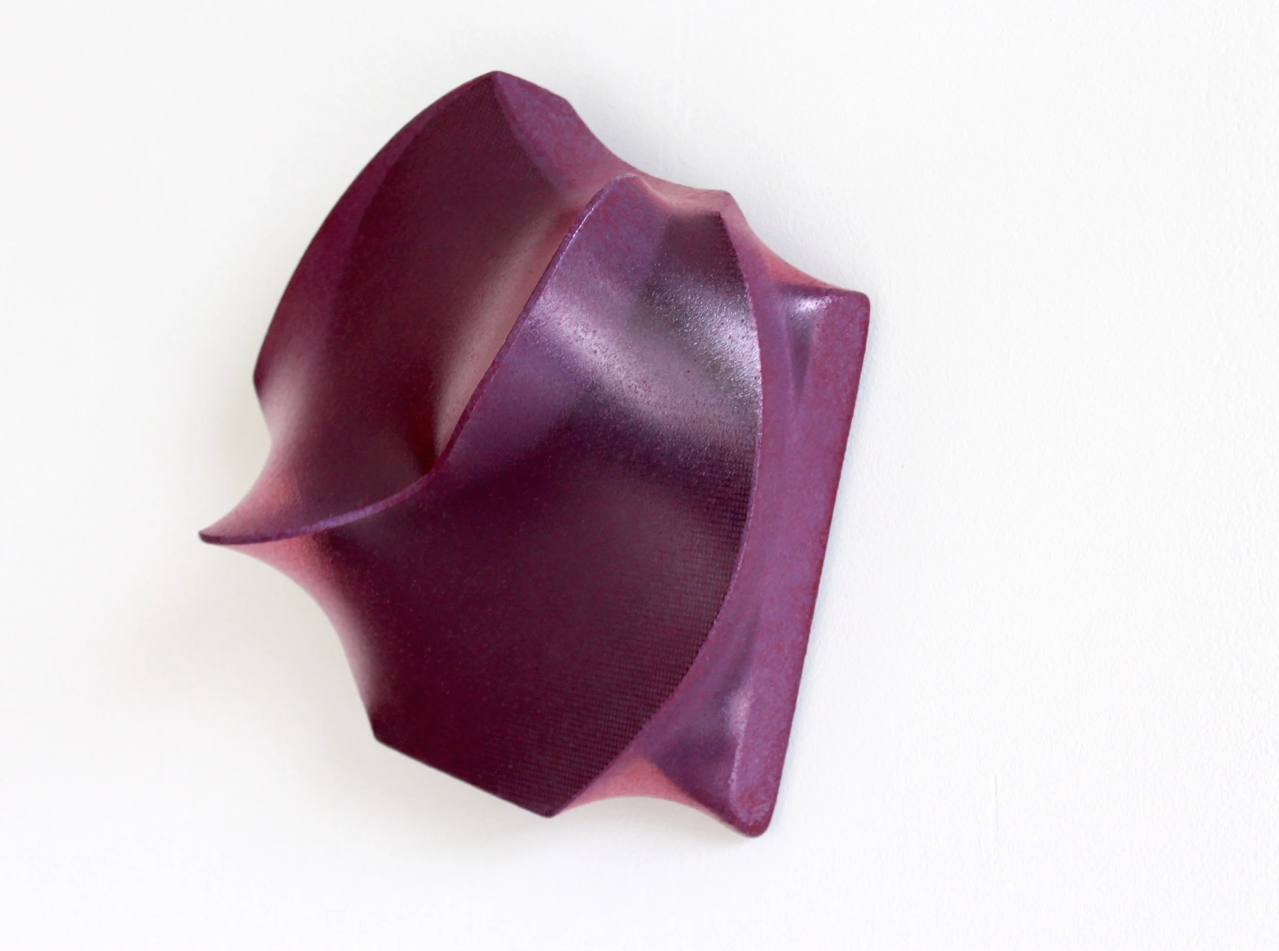 Acrylic paint/medium stretched over acrylic and fiberglass mesh on MDF and Masonite, 10 x 9.5 x 4.5 inches