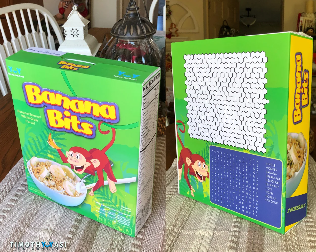 Finished box printed an assembled from my InDesign pattern.