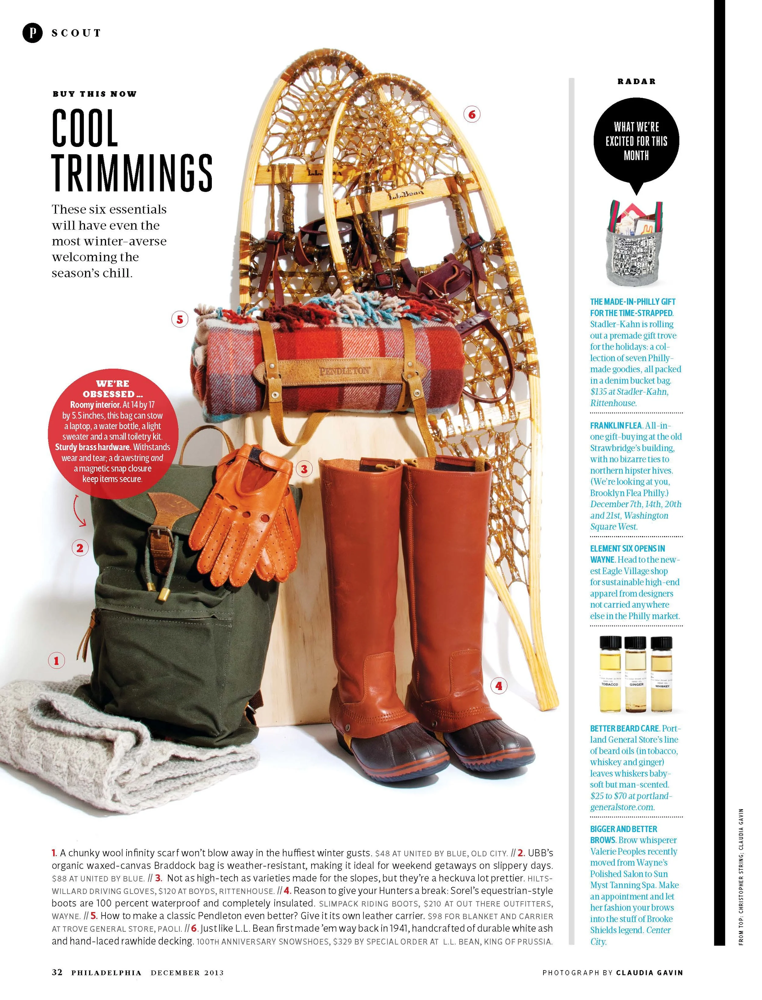 Philadelphia magazine | December 2013 | Cool Trimmings